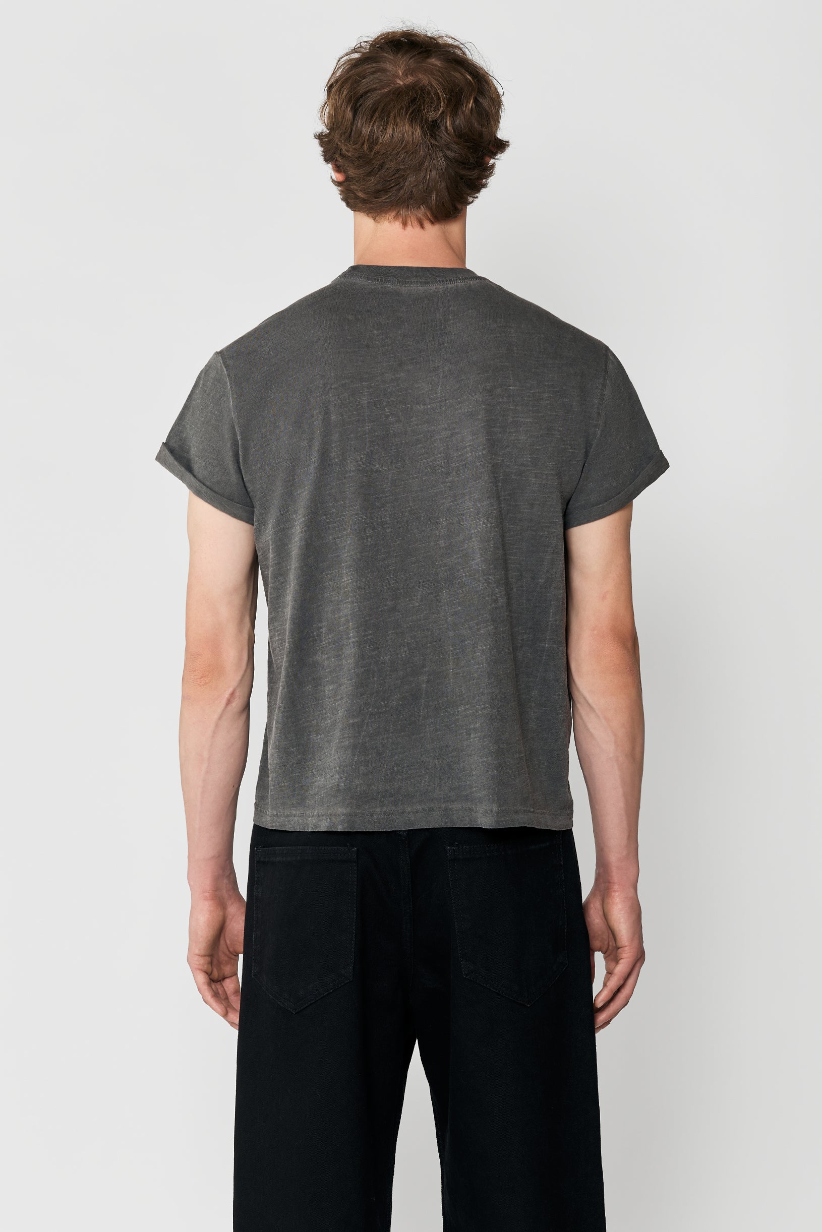 Faded Slim Fit Lightweight T-shirt Grey