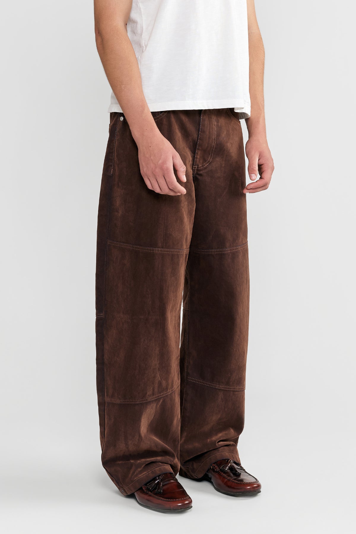 Velour Сoating Jeans Brown