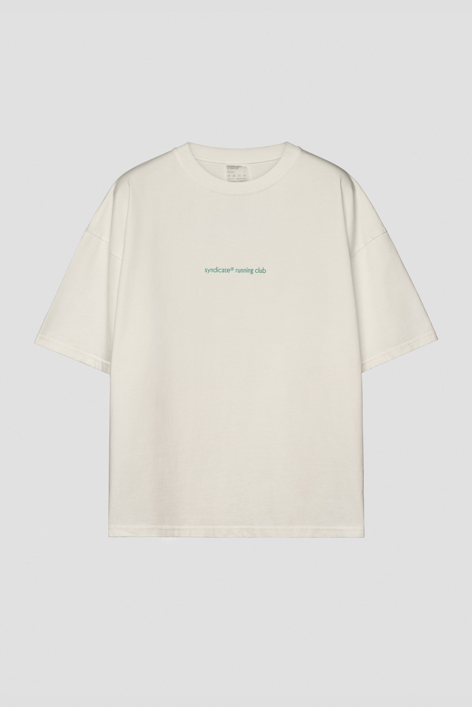 Unisex cotton T-shirt with Running Club graphics by WAONE