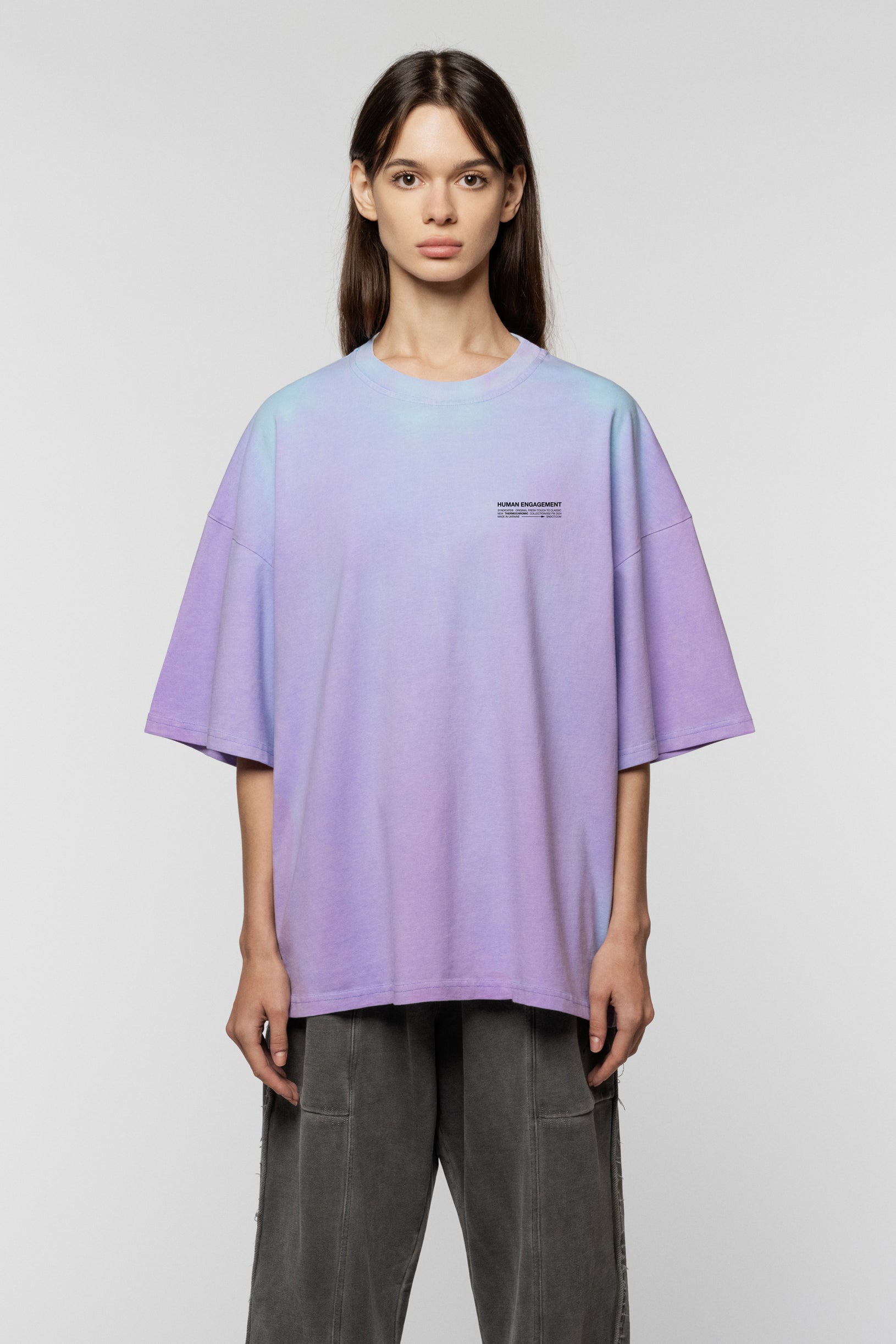 Heat Reactive Oversized T-shirt Lilac