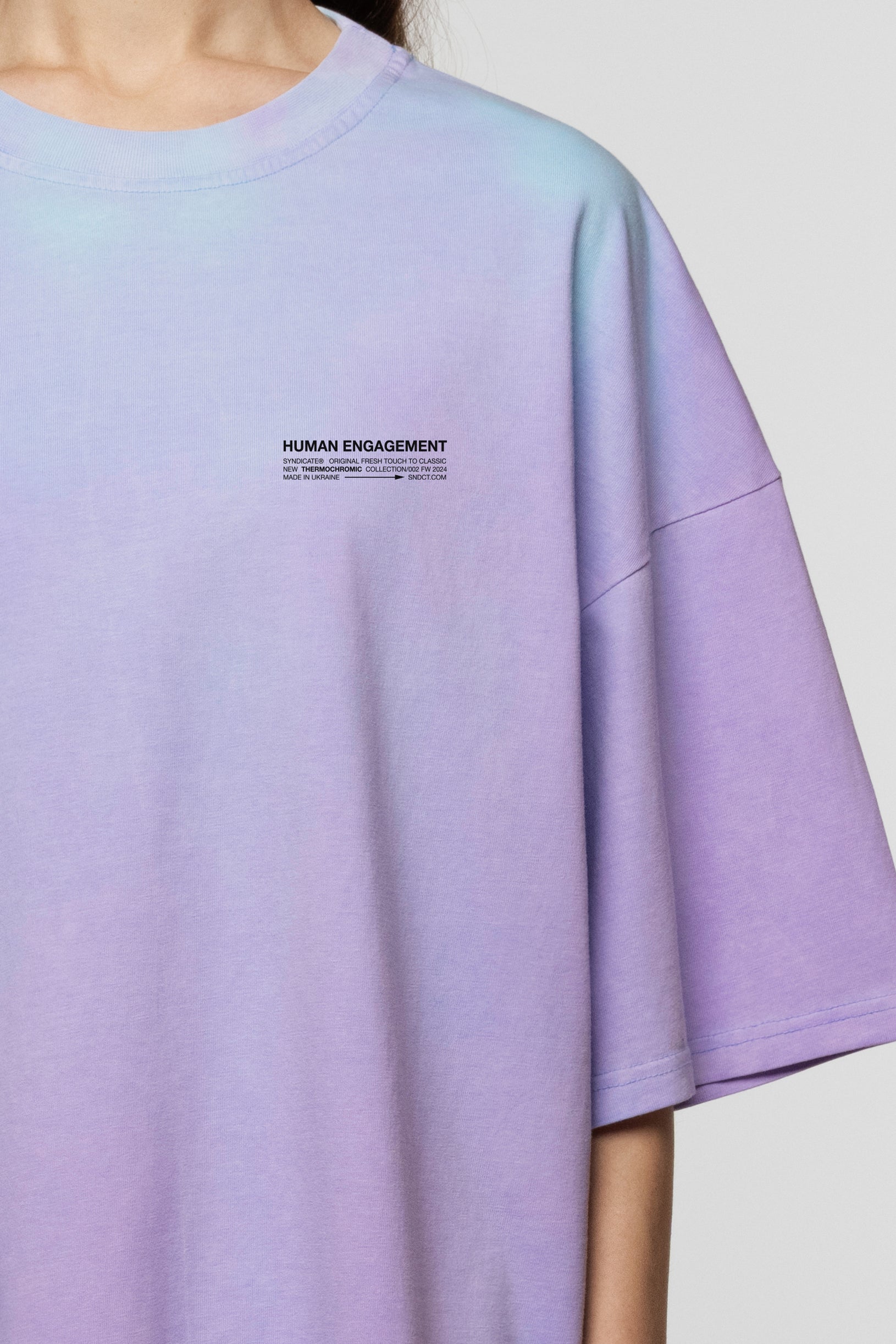 Heat Reactive Oversized T-shirt Lilac