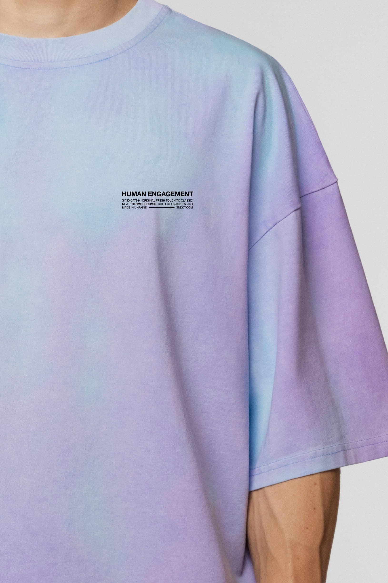 Heat Reactive Oversized T-shirt Lilac