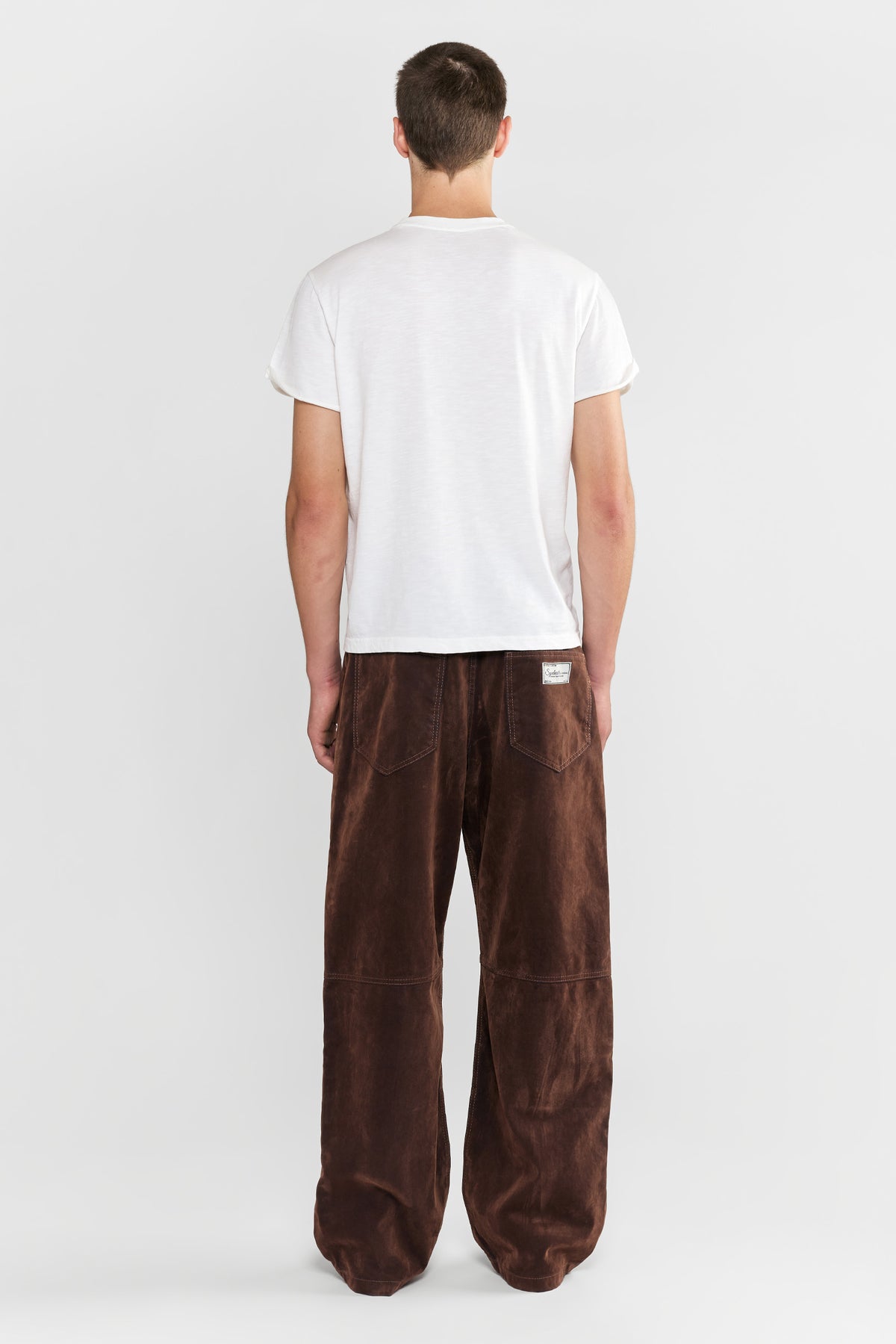 Velour Сoating Jeans Brown