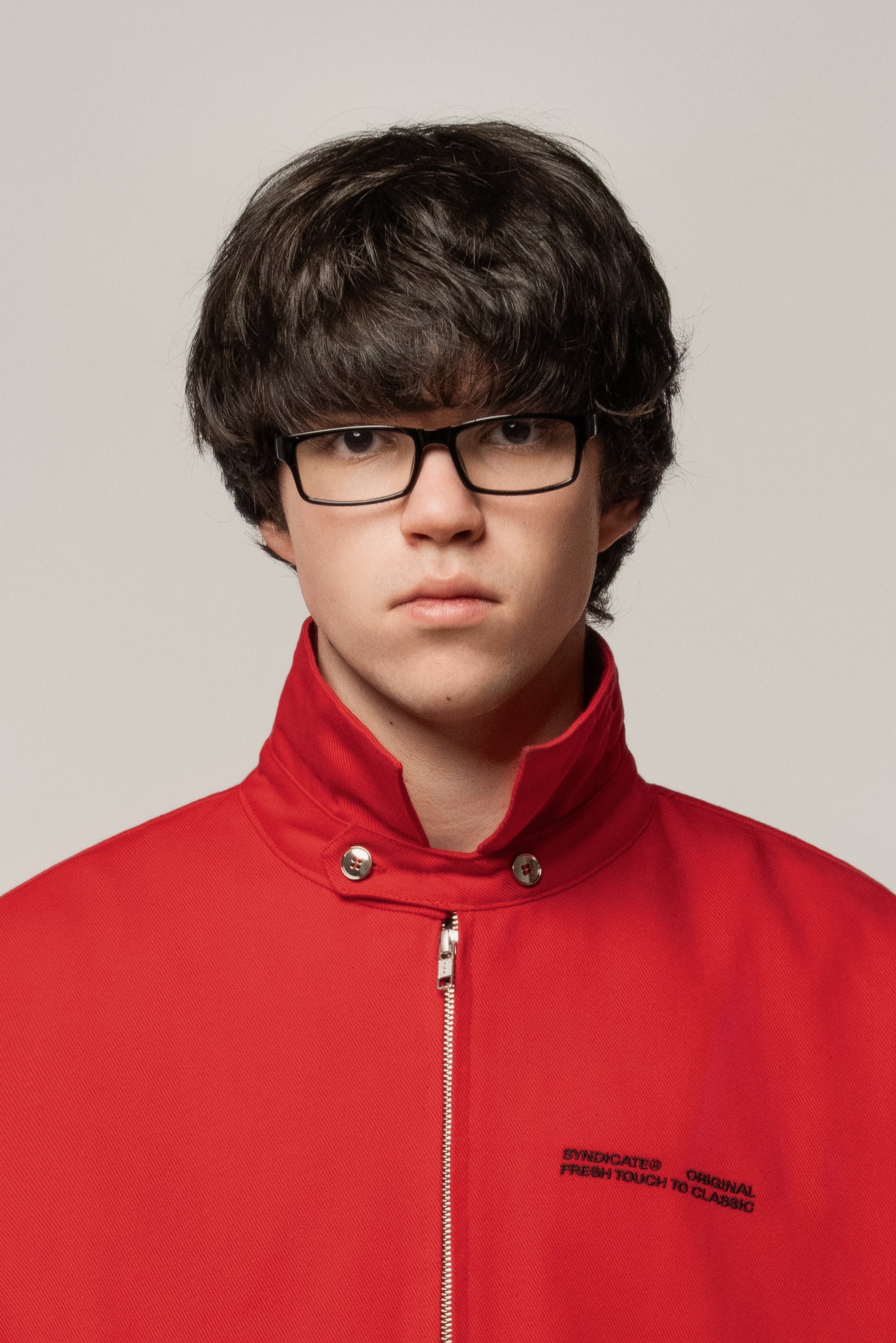 Denim Classic Jacket Red