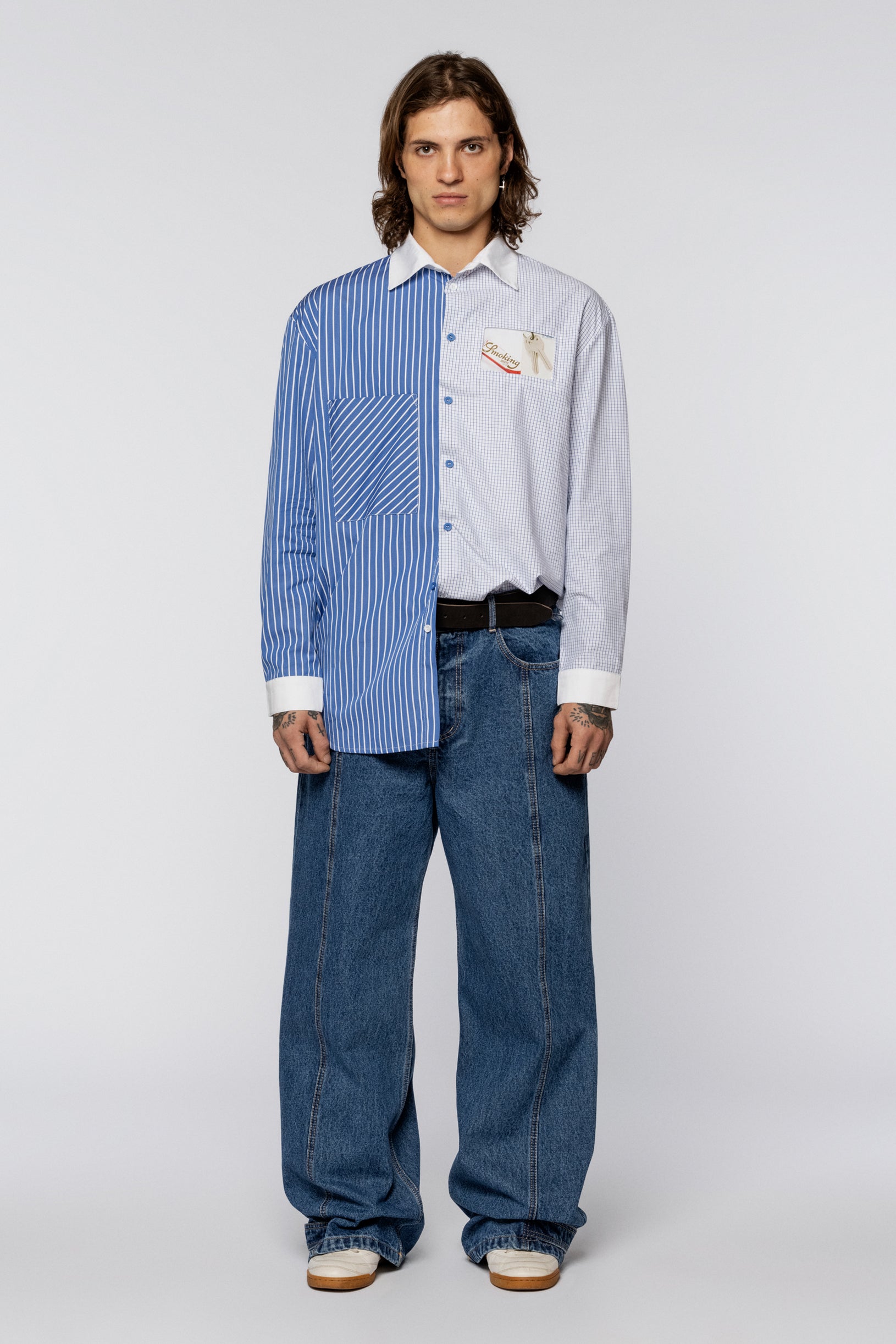 Lazy Double Shirt Blue stripes