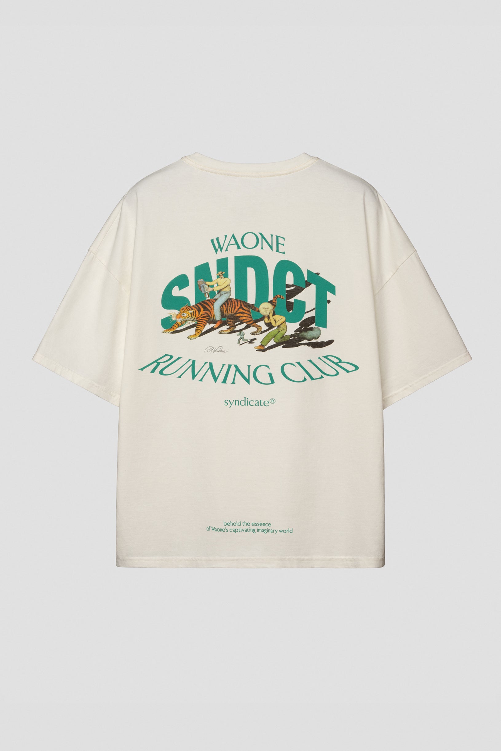 Unisex cotton T-shirt with Running Club graphics by WAONE
