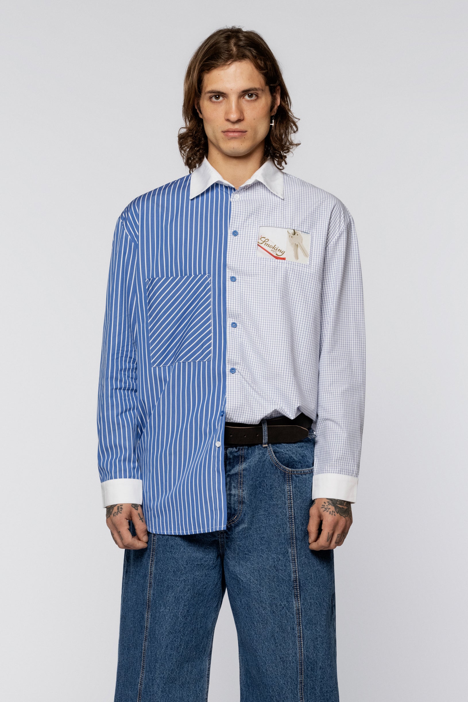 Lazy Double Shirt Blue stripes