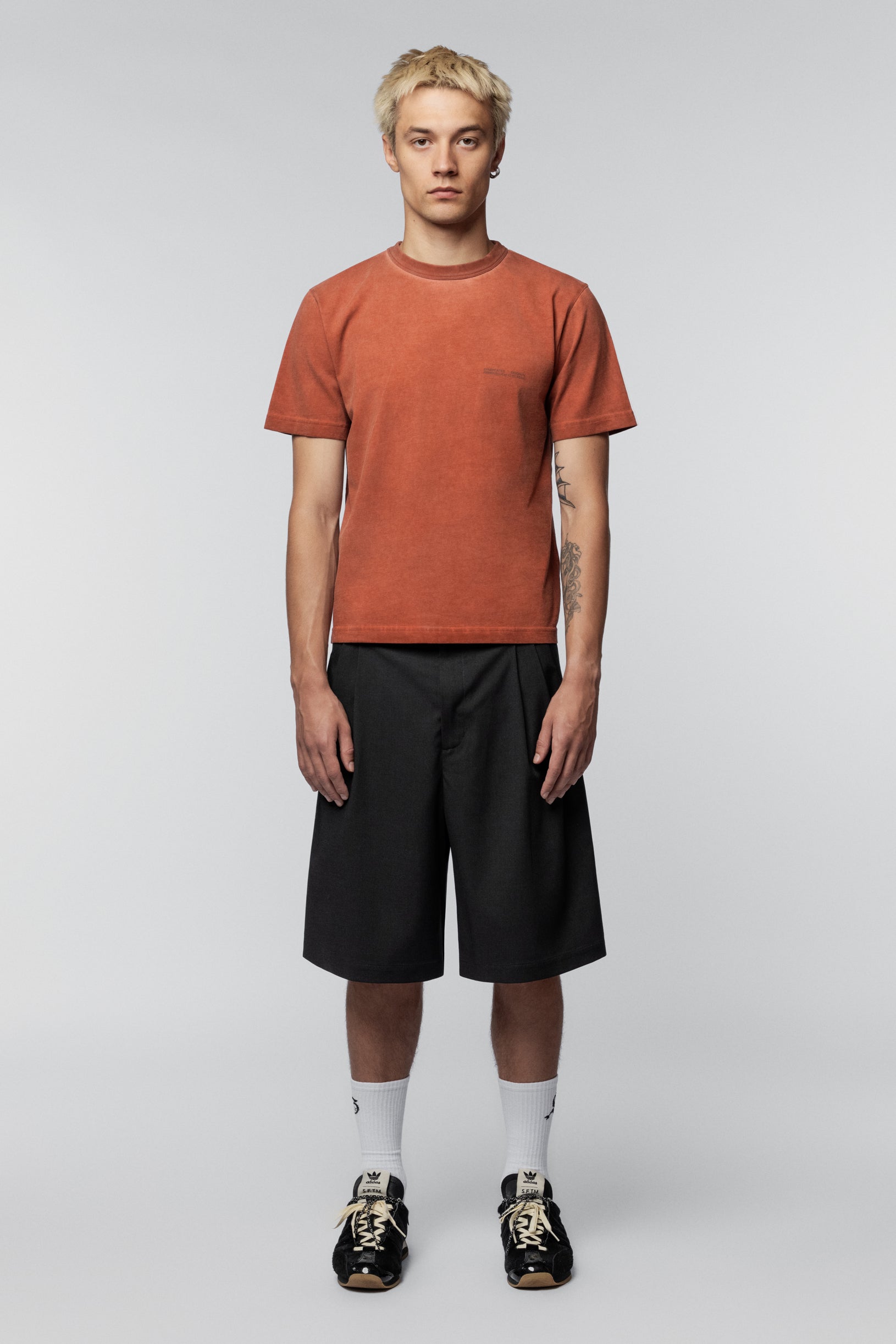 Faded effect T-shirt Regular Terracotta