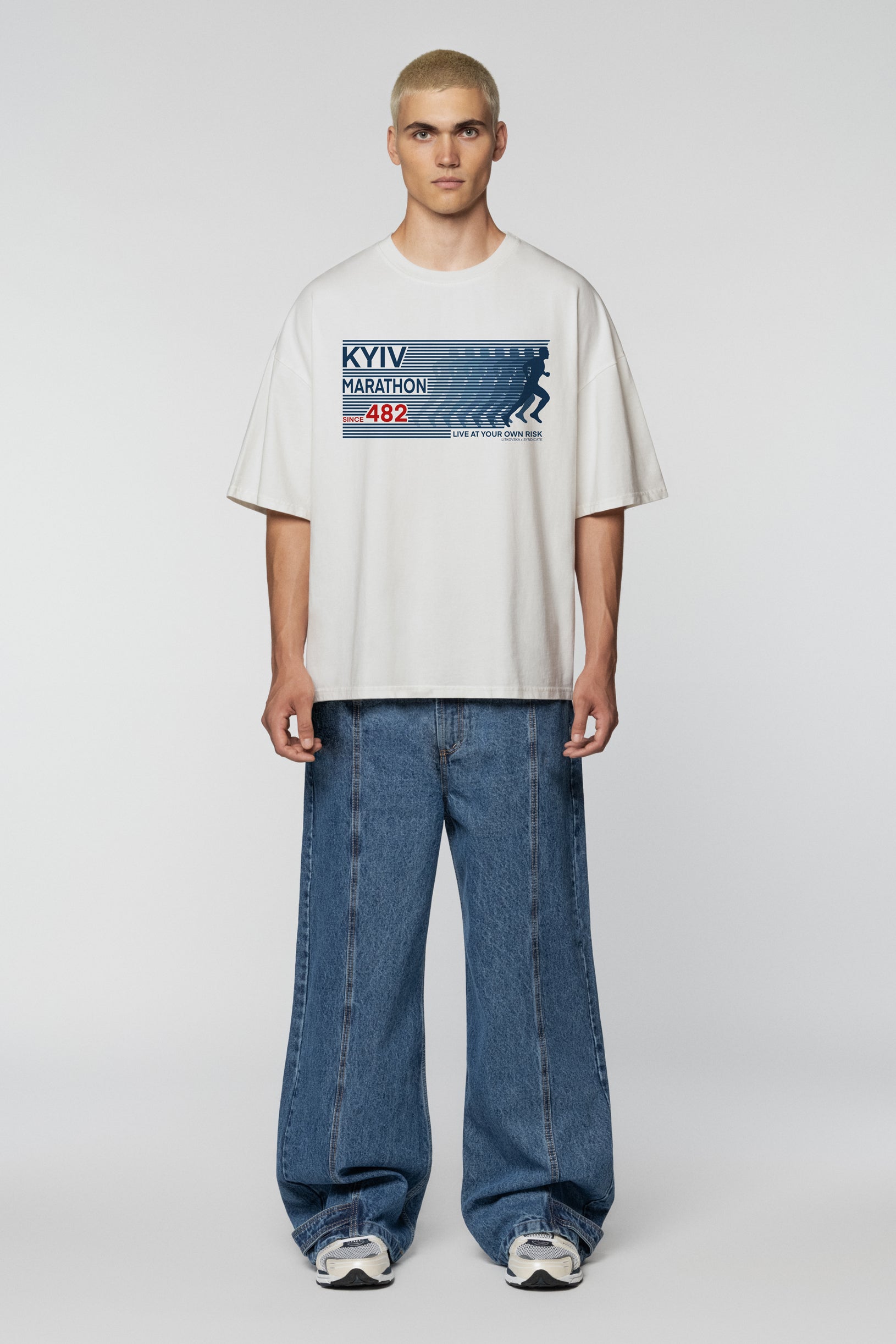 SNDCT х Litkovska Marathon Oversized T-shirt White