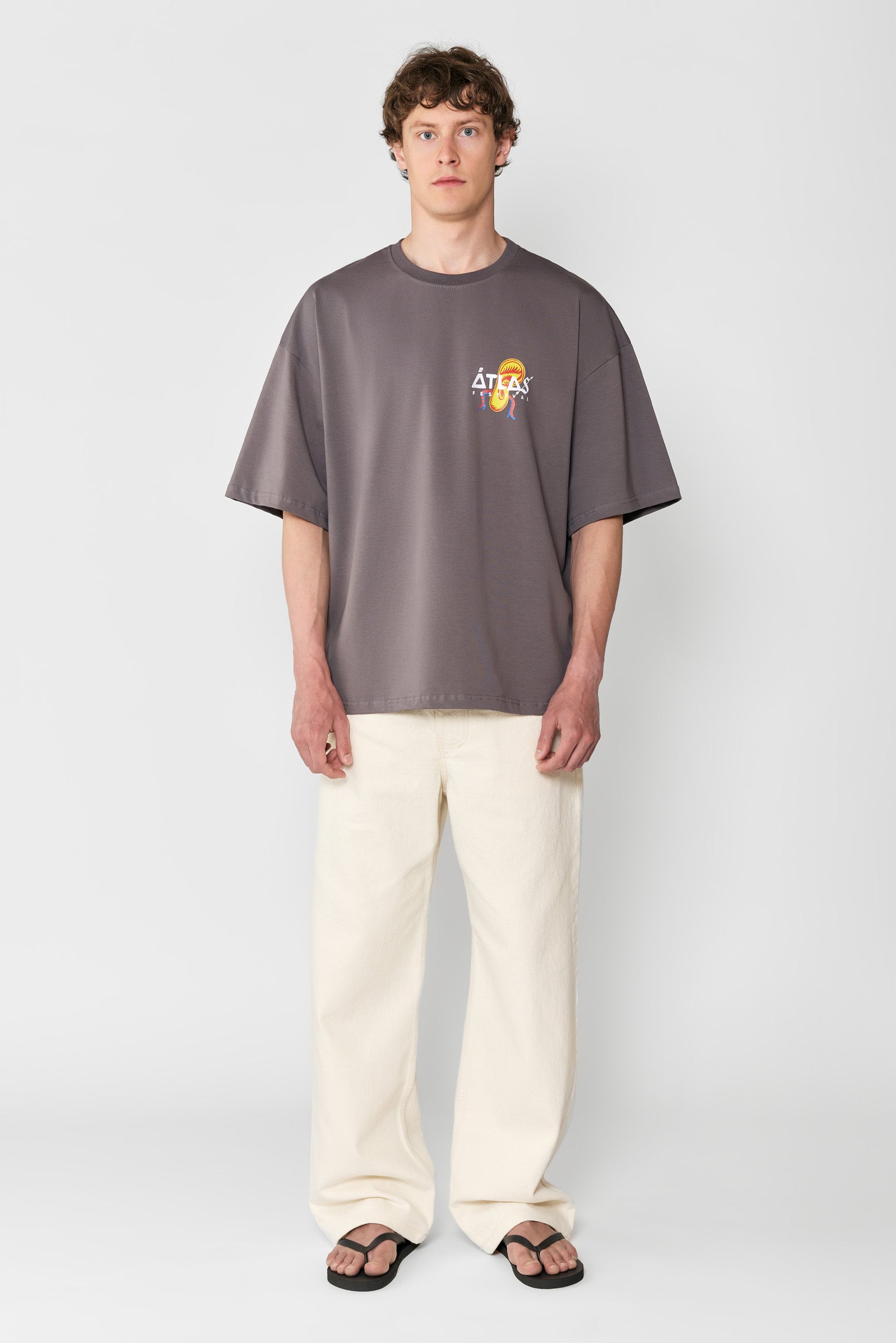 Sndct x Atlas Oversize T-shirt Brown