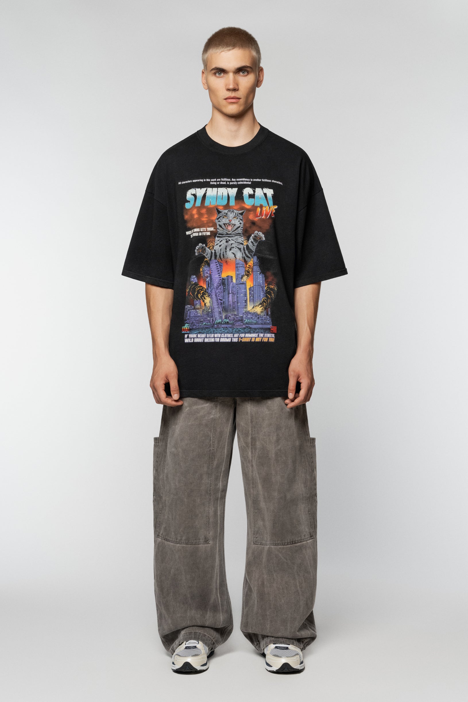 Black oversize t-shirt with the 