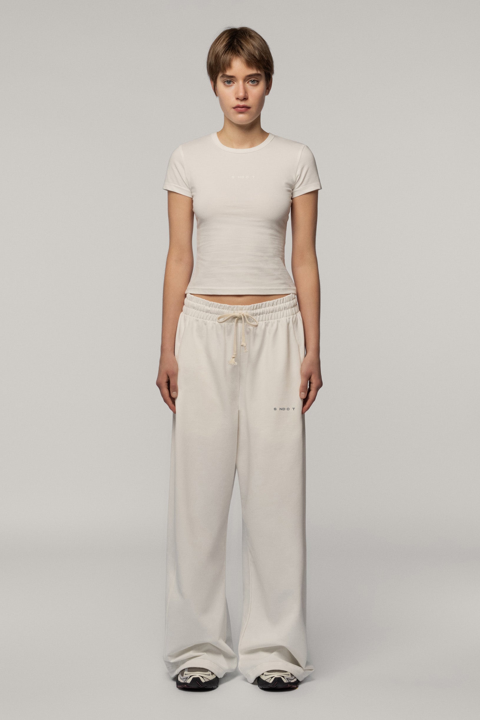 Lightweight Cotton Trousers Ivory
