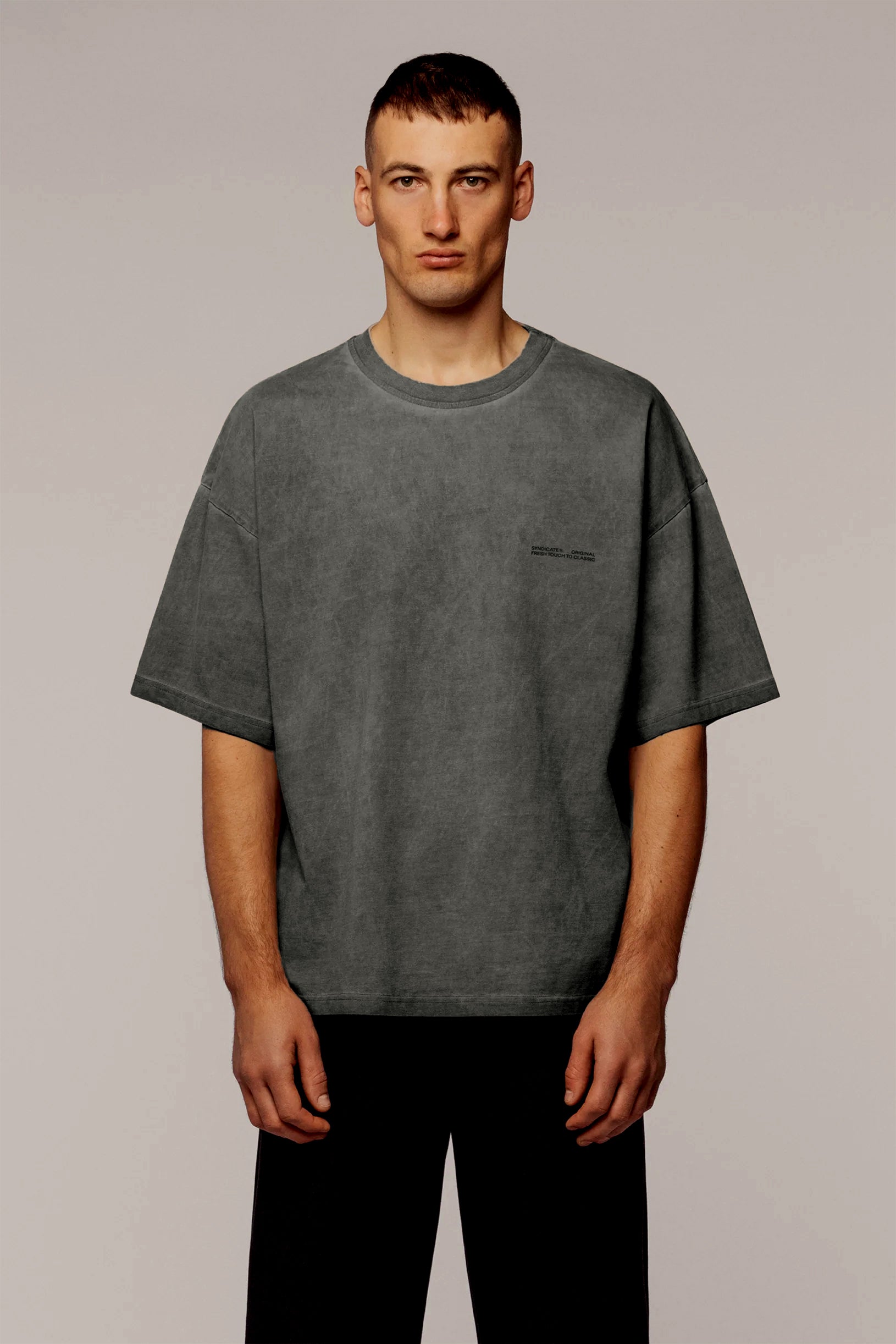 Faded effect T-shirt Oversize Grey