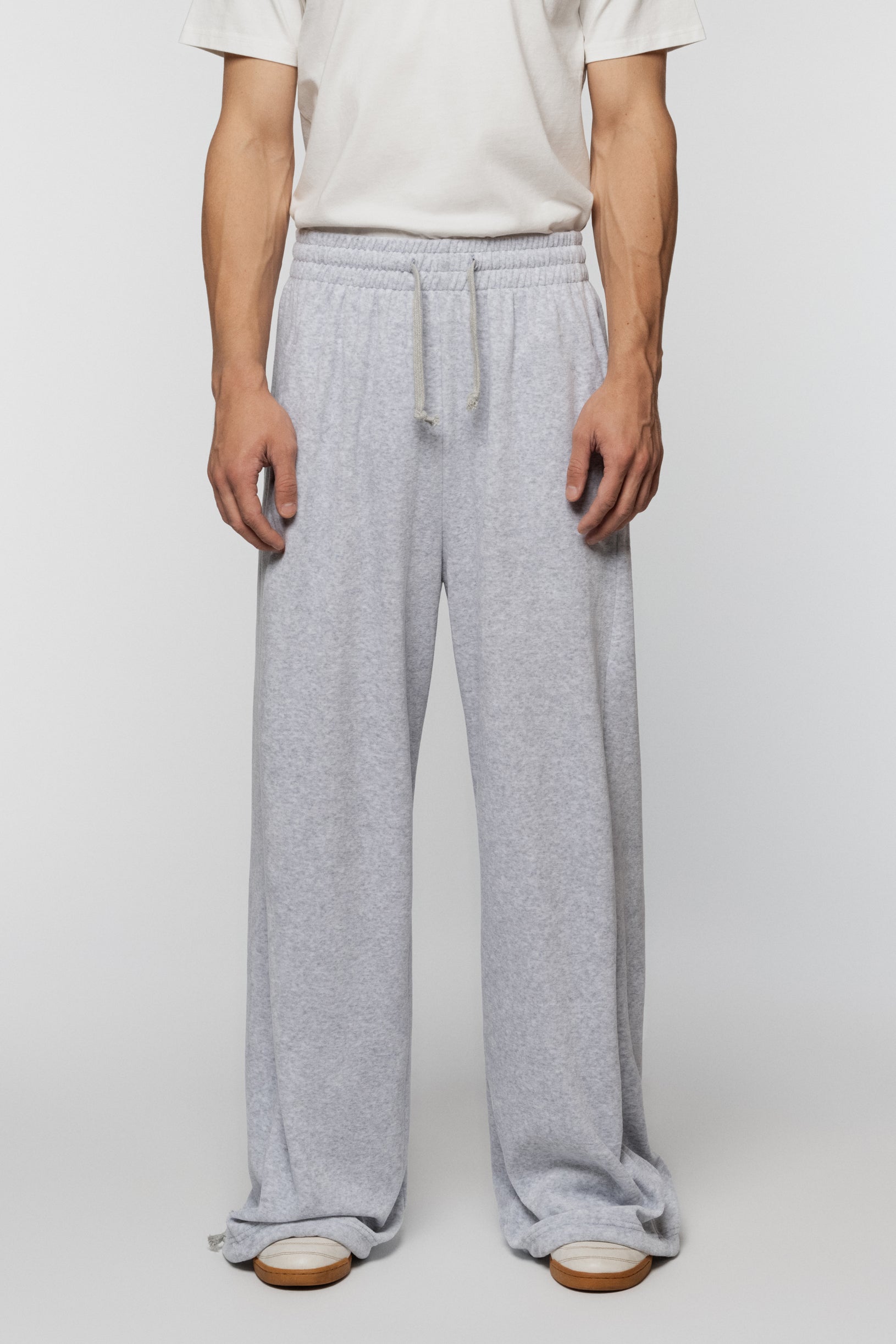 Velour Track Pants Heather Gray