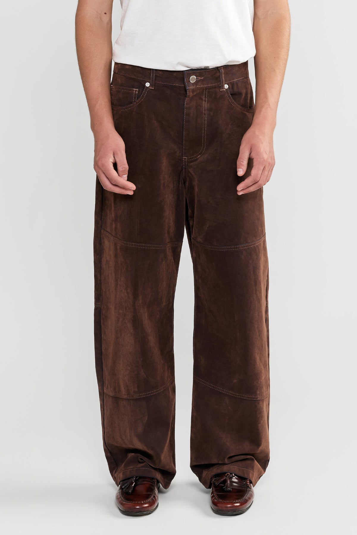 Velour Сoating Jeans Brown