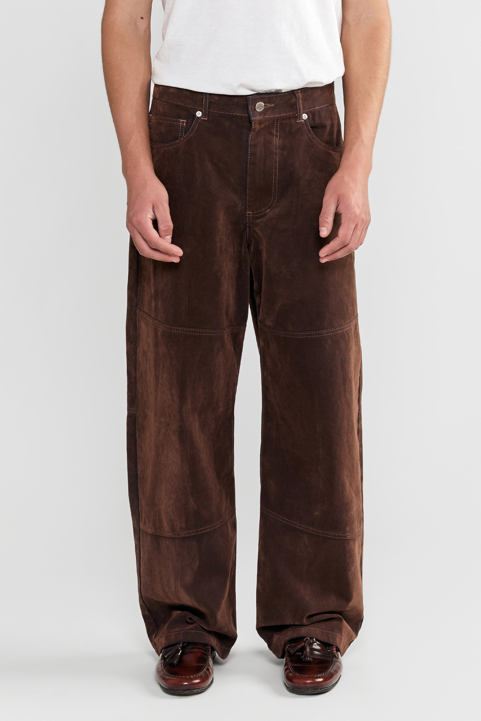 Velour Сoating Jeans Brown