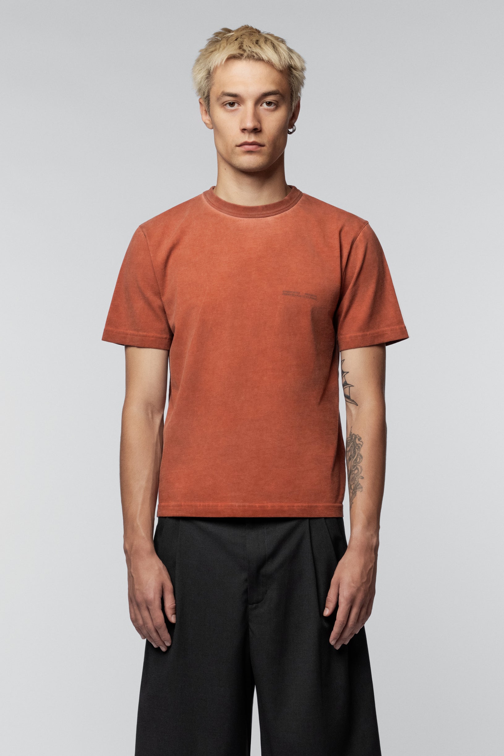 Faded effect T-shirt Regular Terracotta
