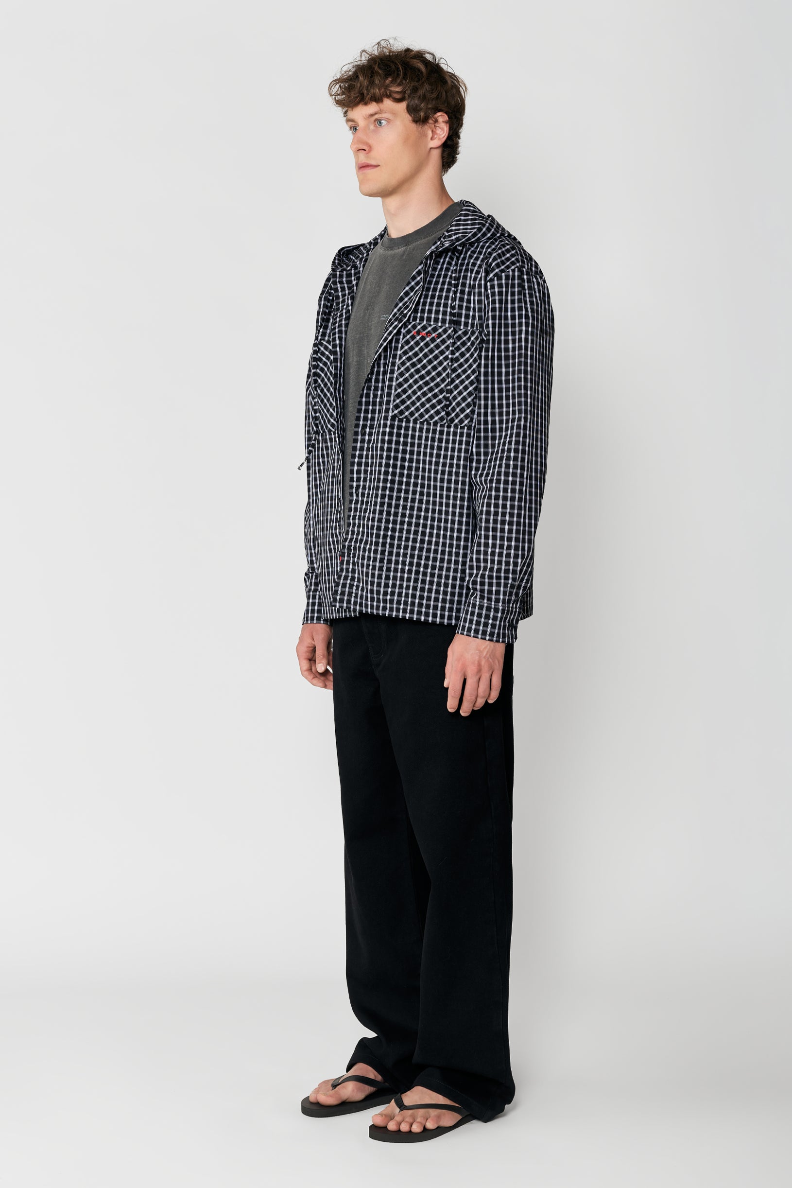 Hood Shirt Chess Black