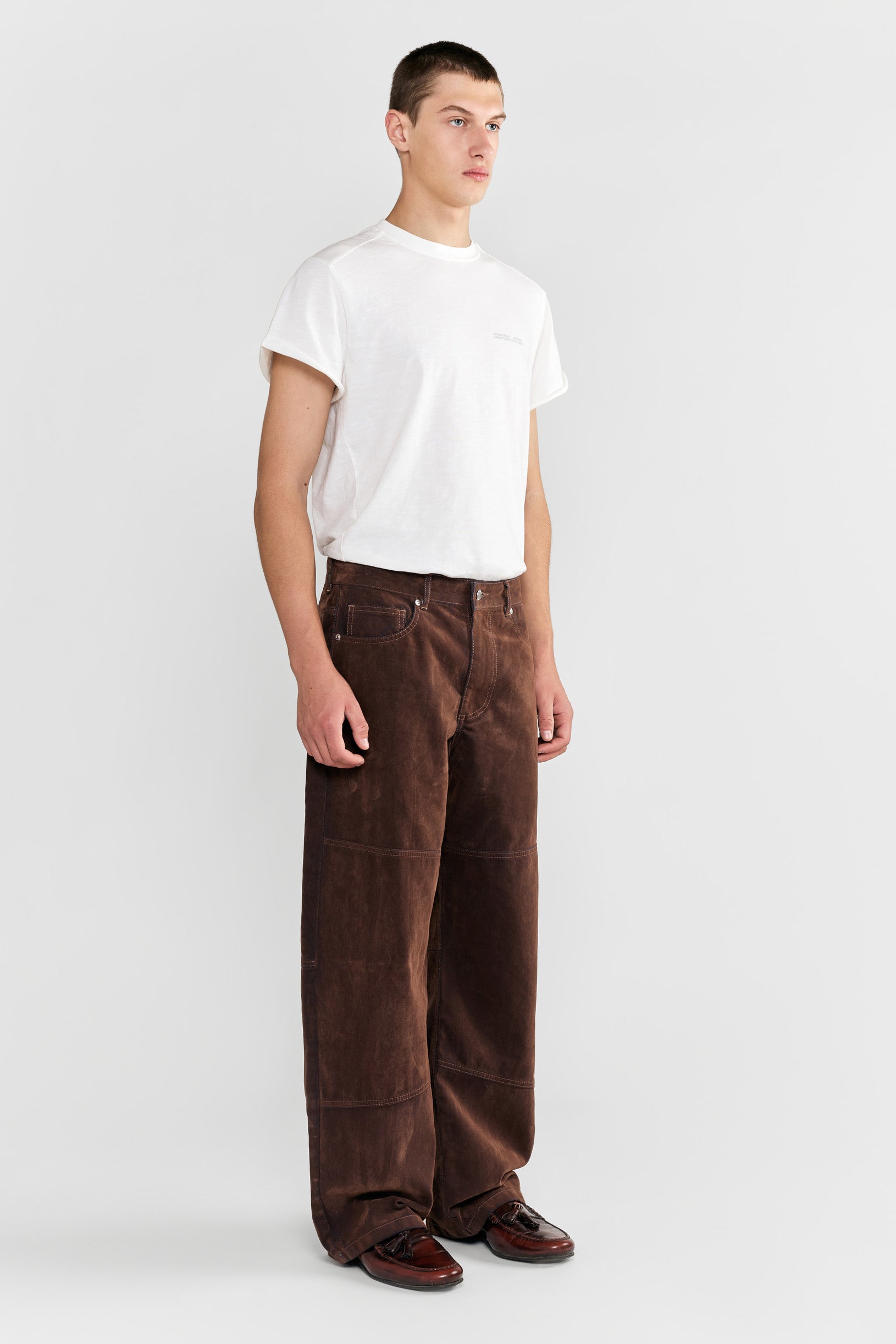 Velour Сoating Jeans Brown