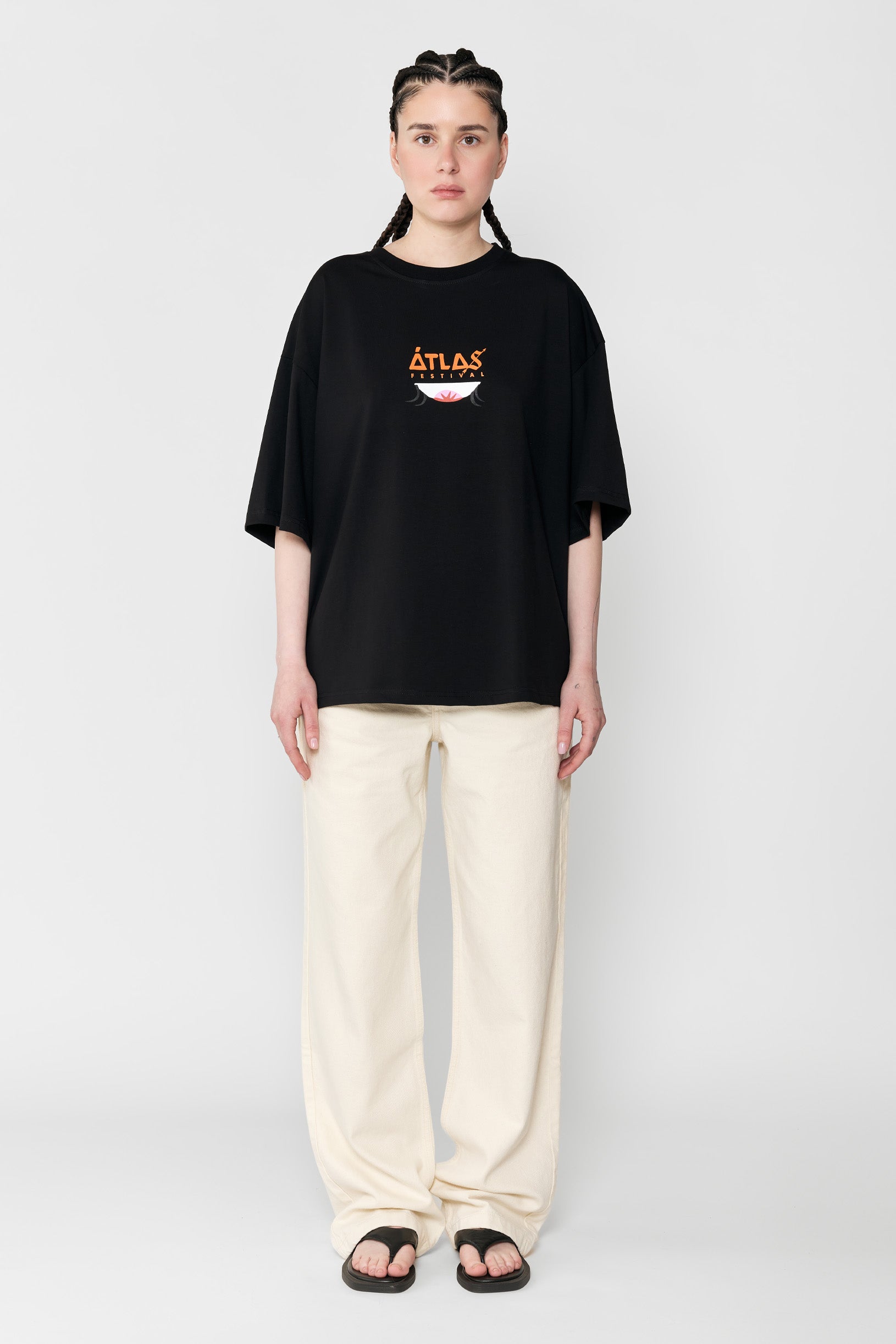 Sndct x Atlas Oversize T-shirt Black