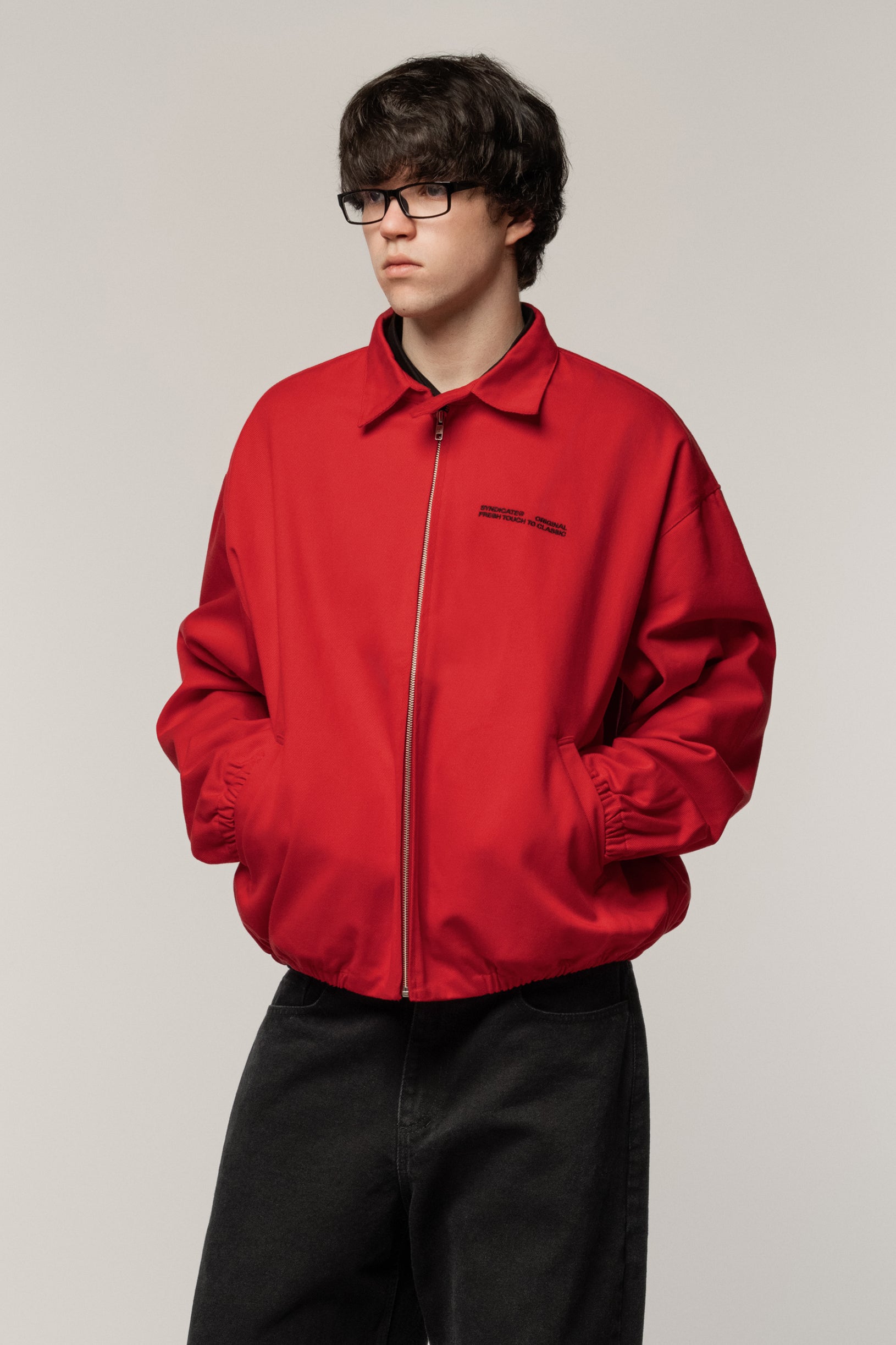 Denim Classic Jacket Red
