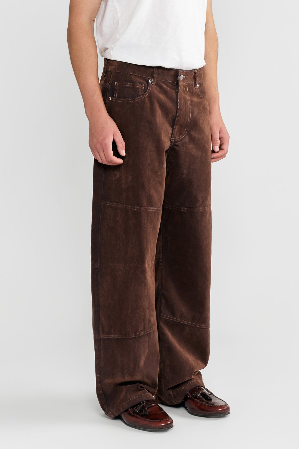 Velour Сoating Jeans Brown