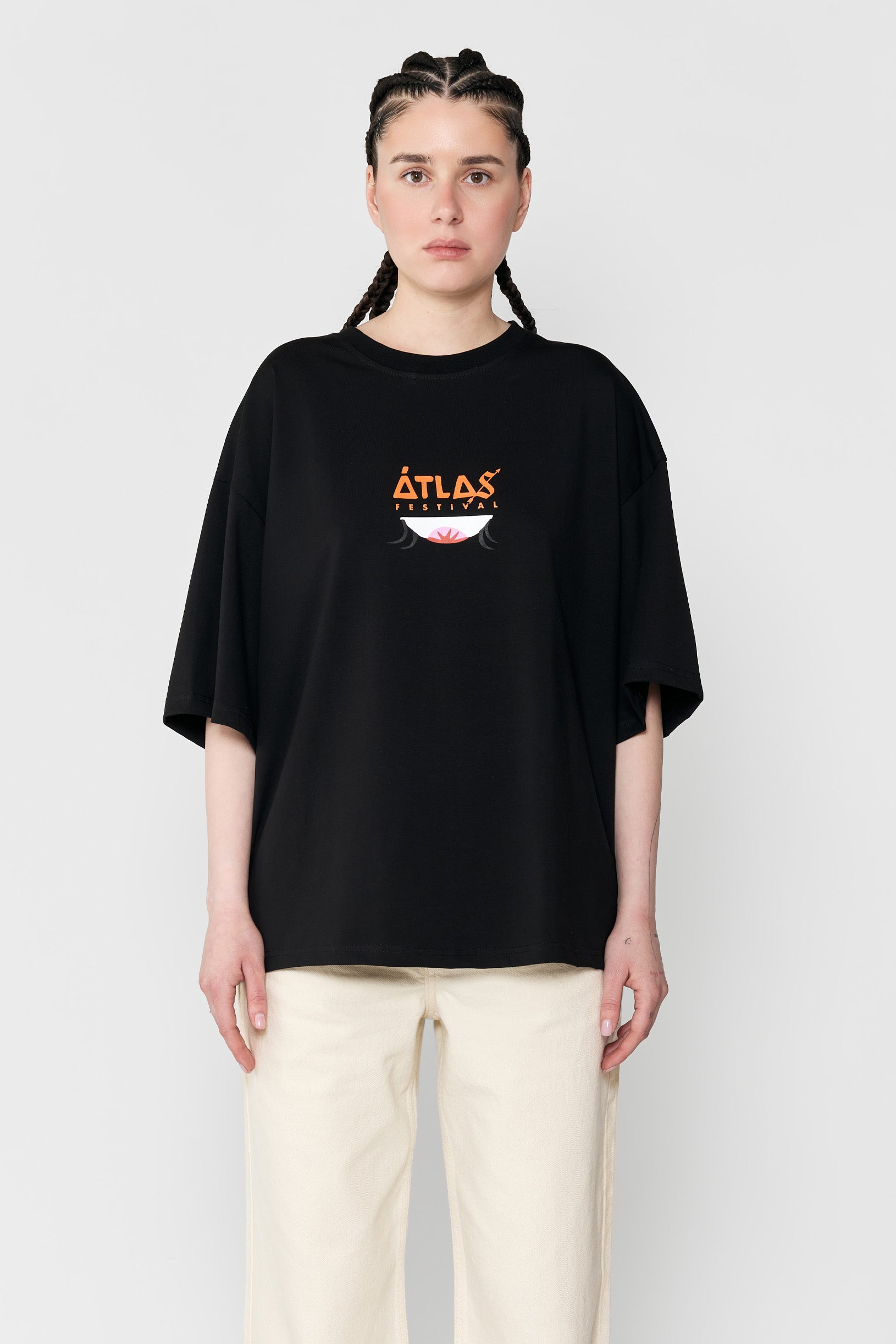 Sndct x Atlas Oversize T-shirt Black
