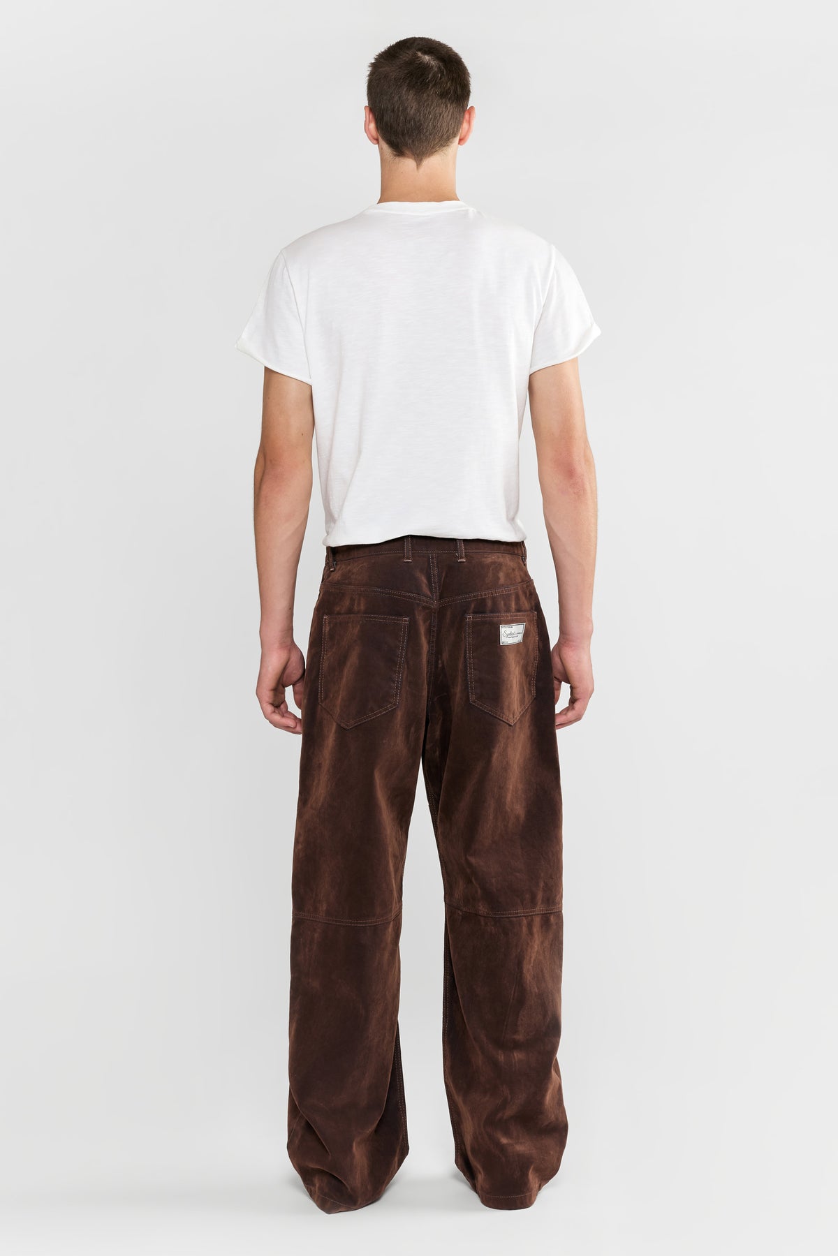 Velour Сoating Jeans Brown