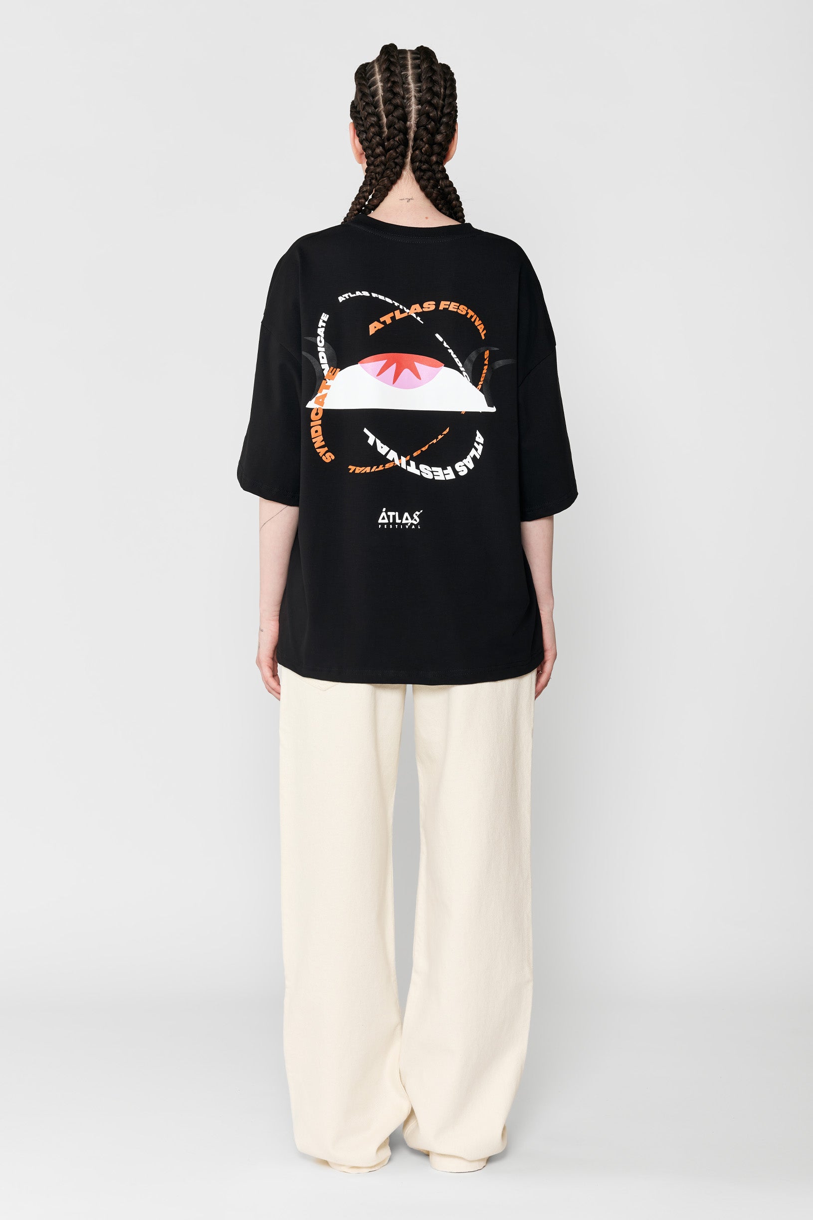 Sndct x Atlas Oversize T-shirt Black