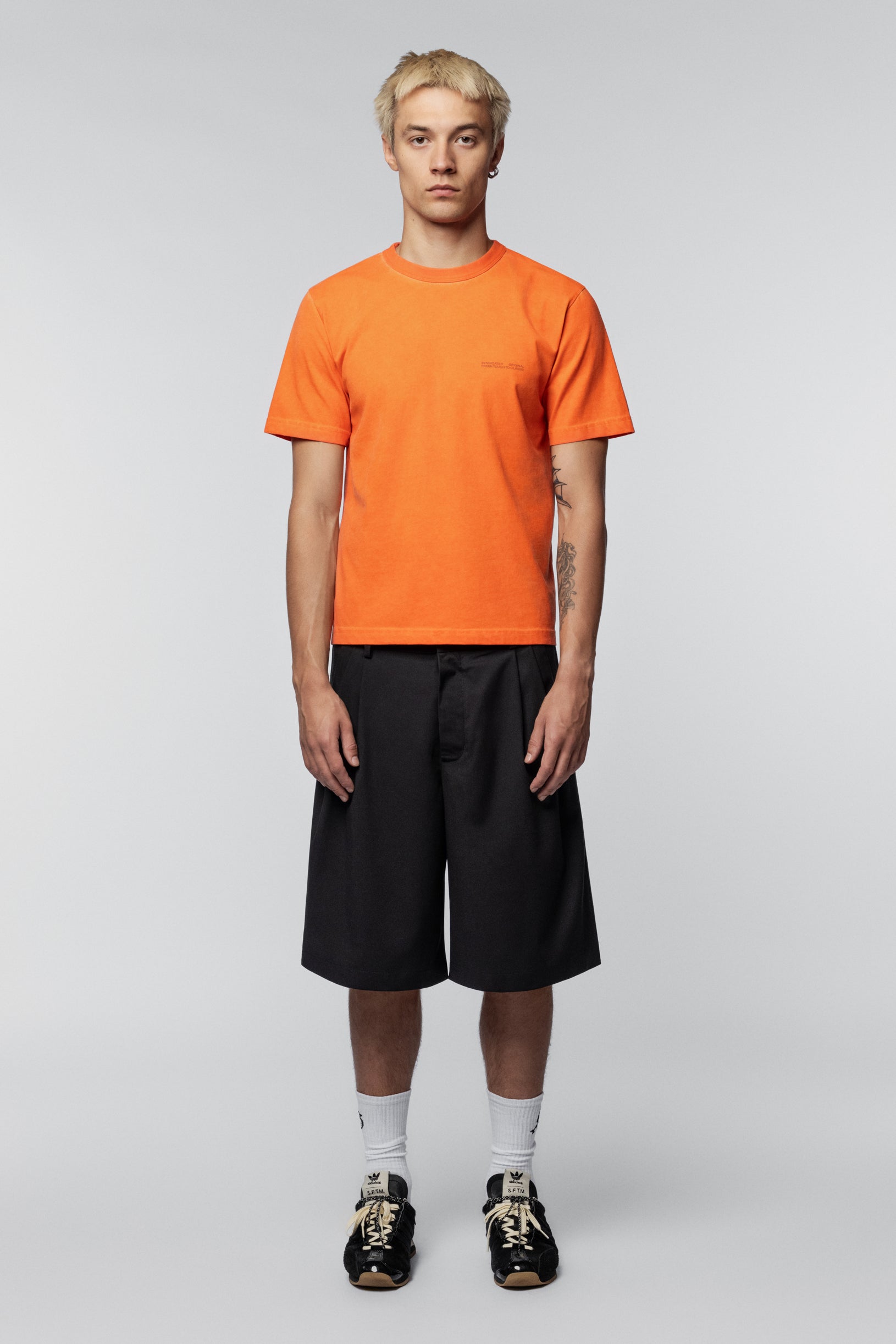 Faded effect T-shirt Regular Orange