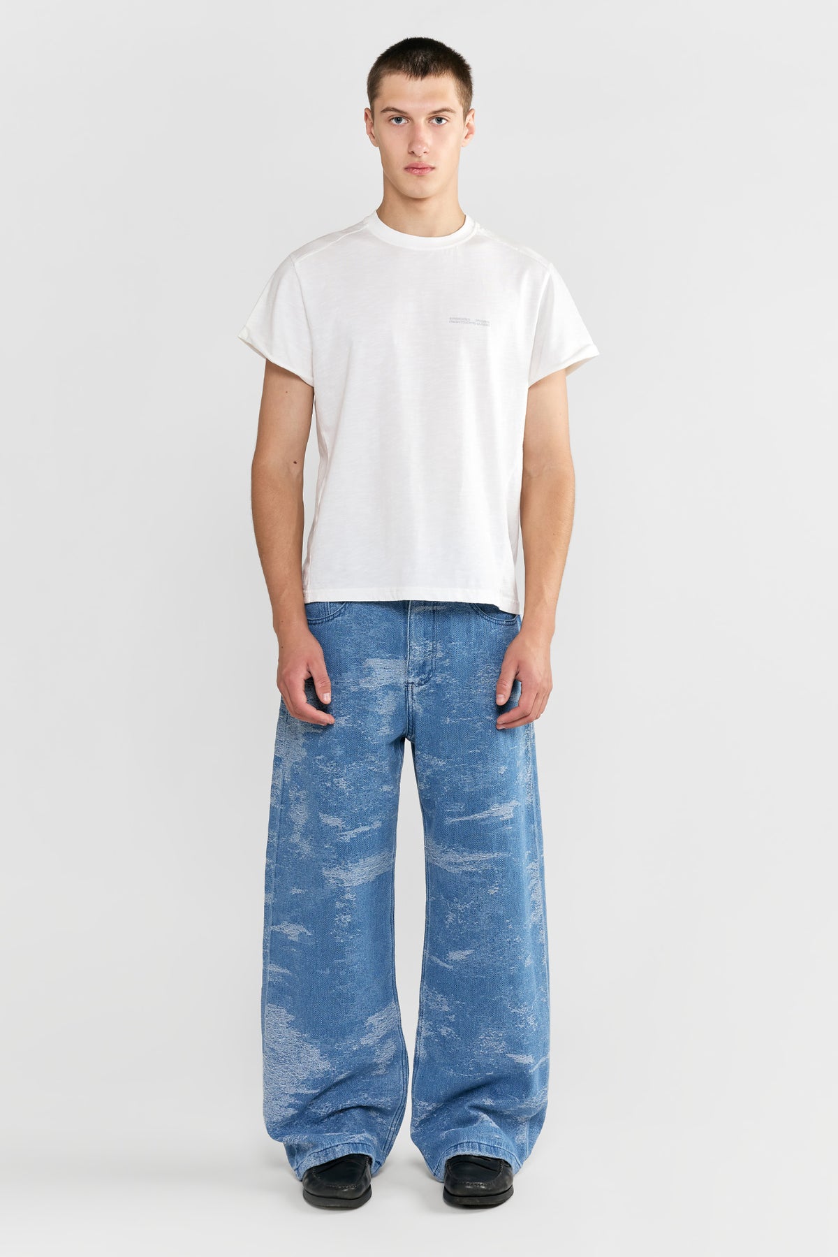 Jacquard Jeans Blue