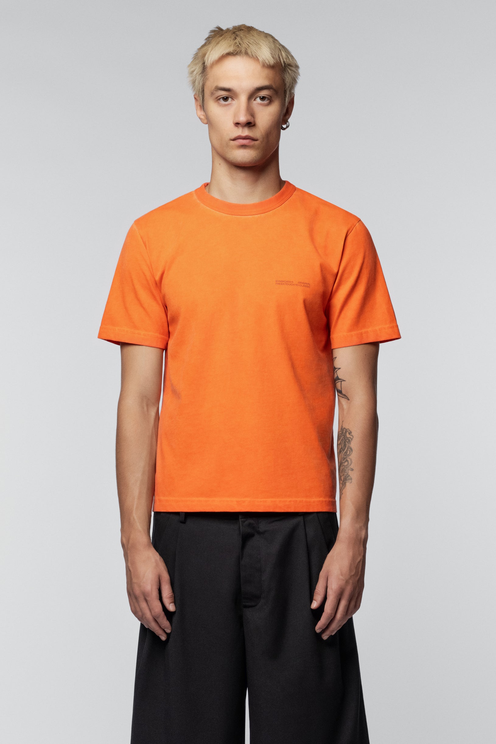 Faded effect T-shirt Regular Orange