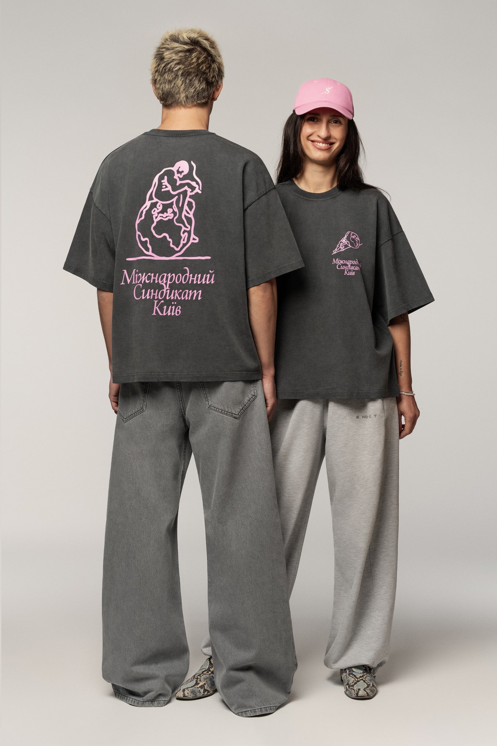 Sndct x Derega International T-shirt Grey