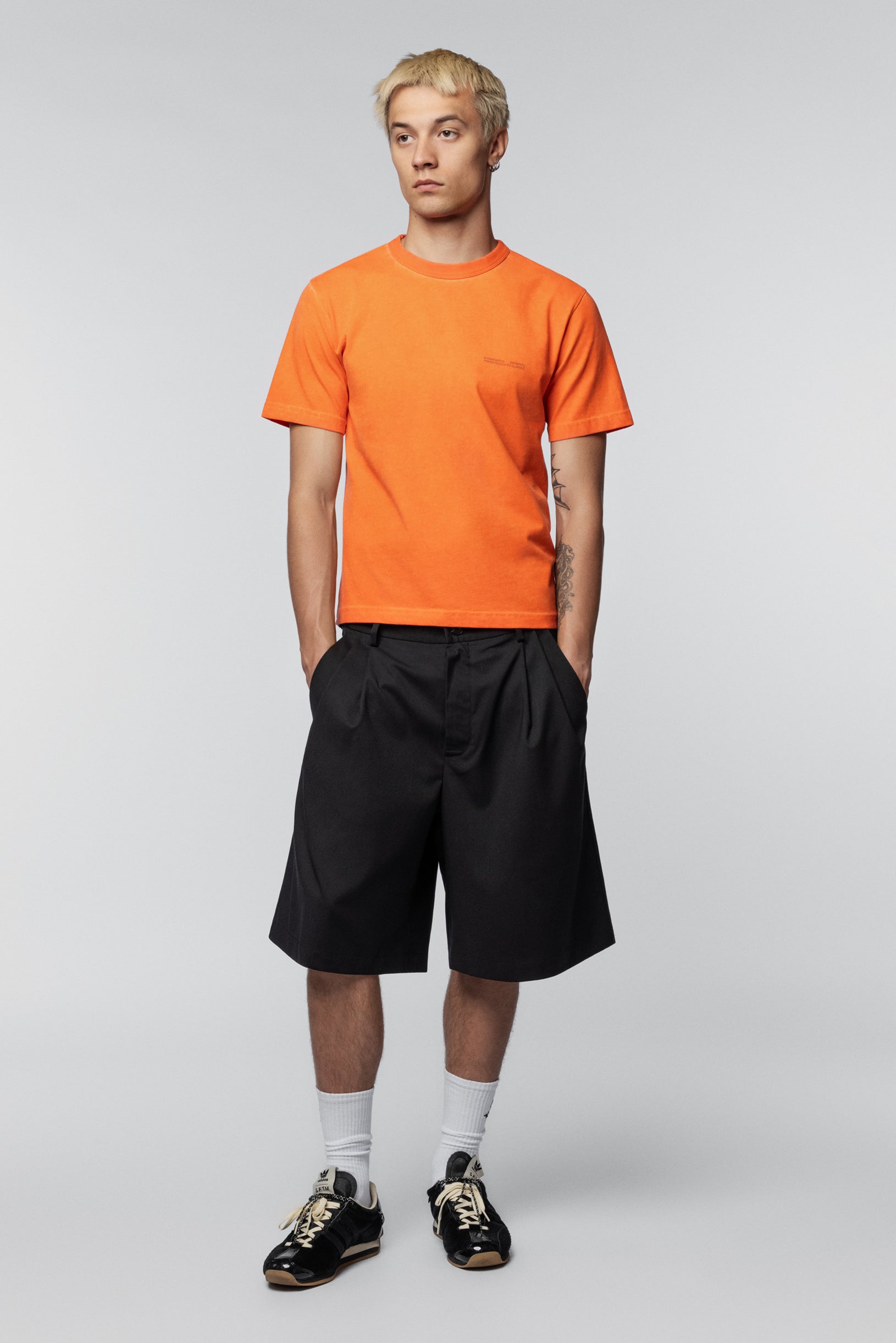 Faded effect T-shirt Regular Orange