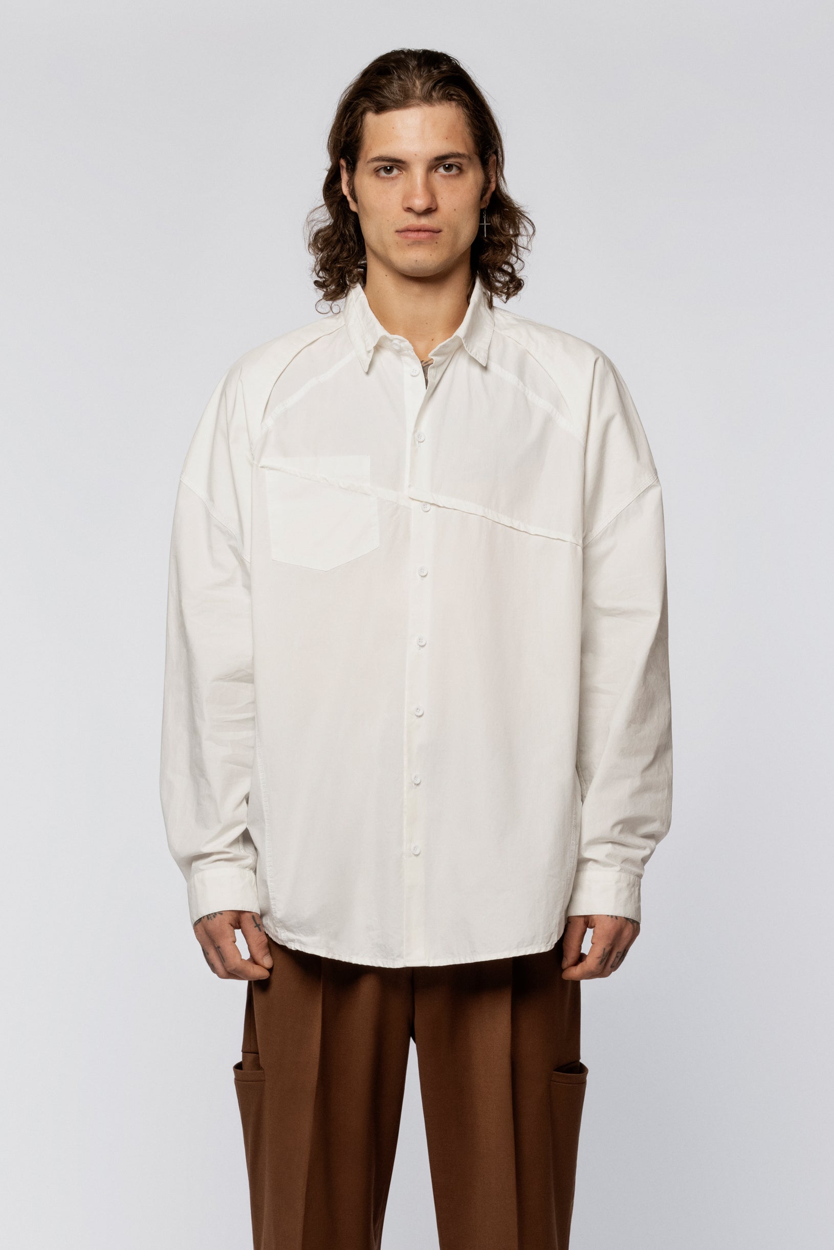 Policeman shirt White washed