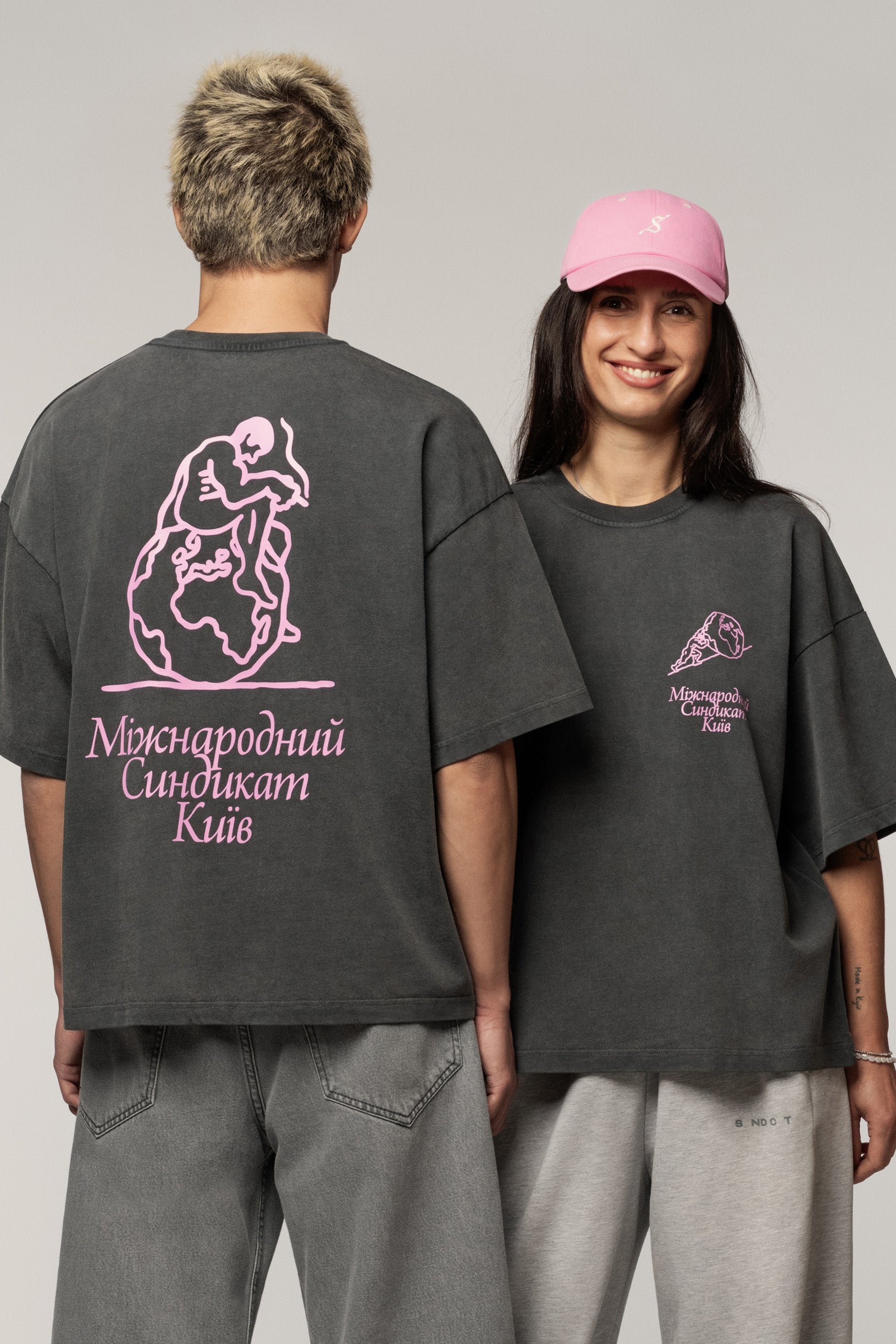 Sndct x Derega International T-shirt Grey