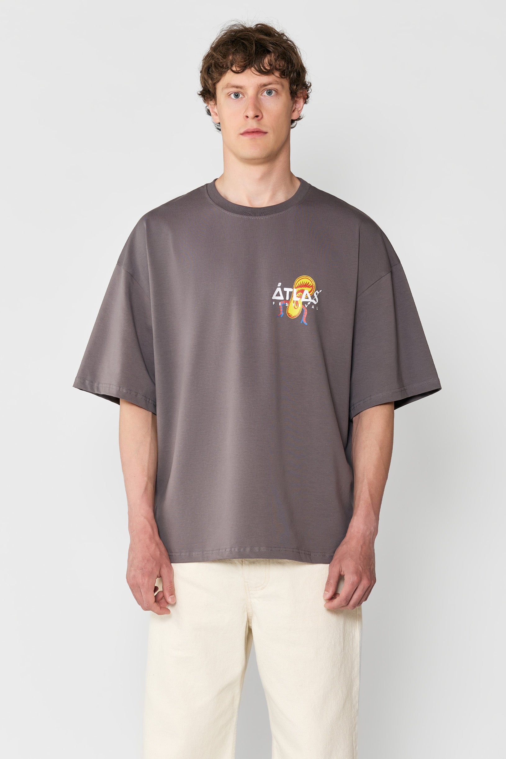 Sndct x Atlas Oversize T-shirt Brown