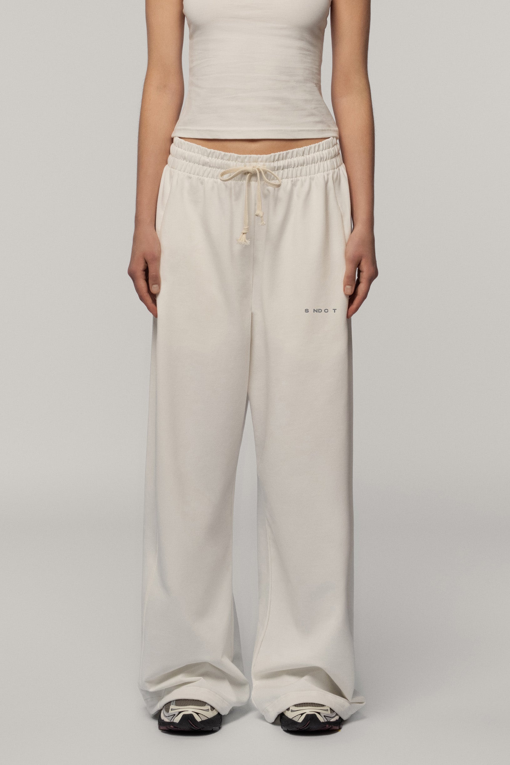 Lightweight Cotton Trousers Ivory