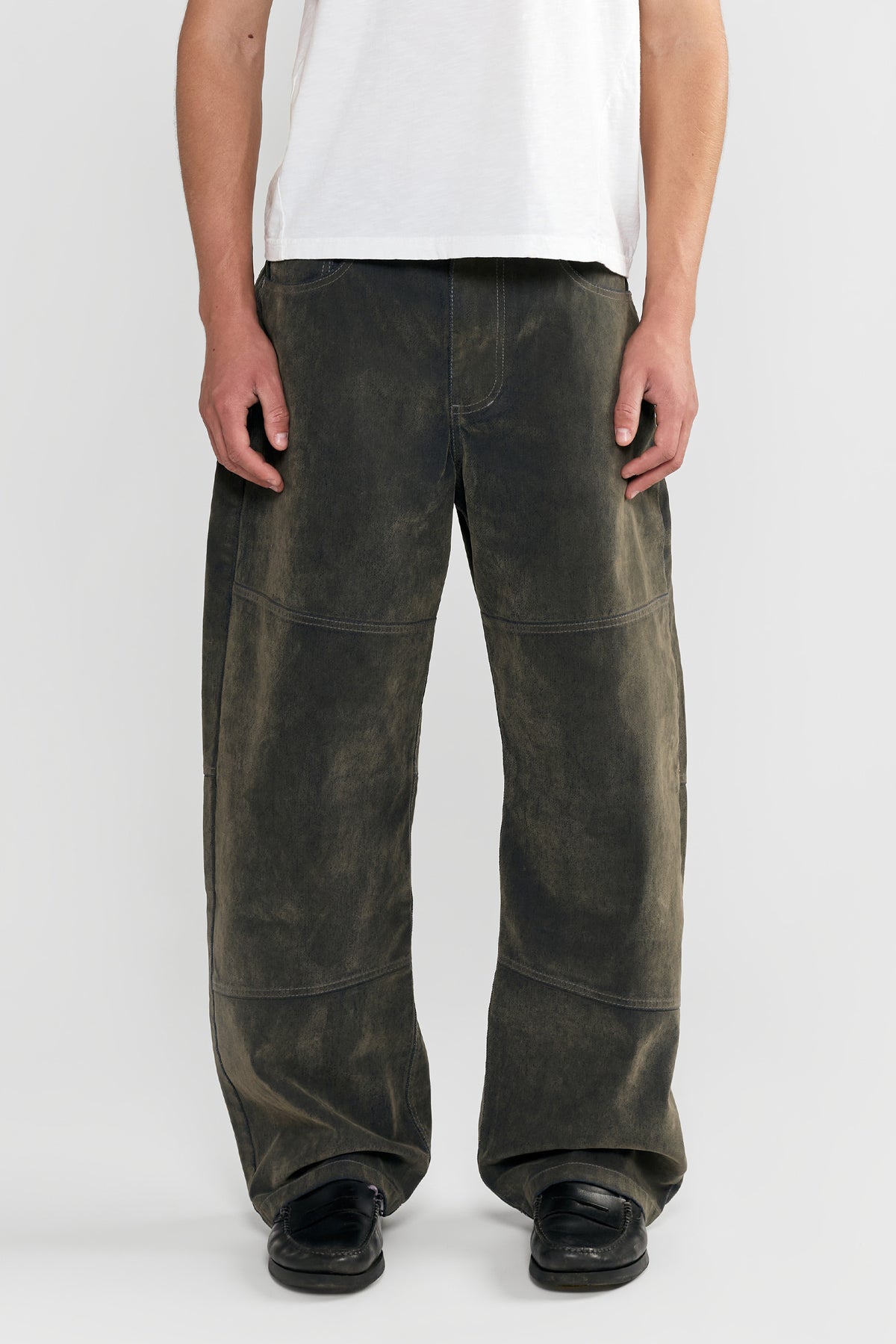 Velour Сoating Jeans Green