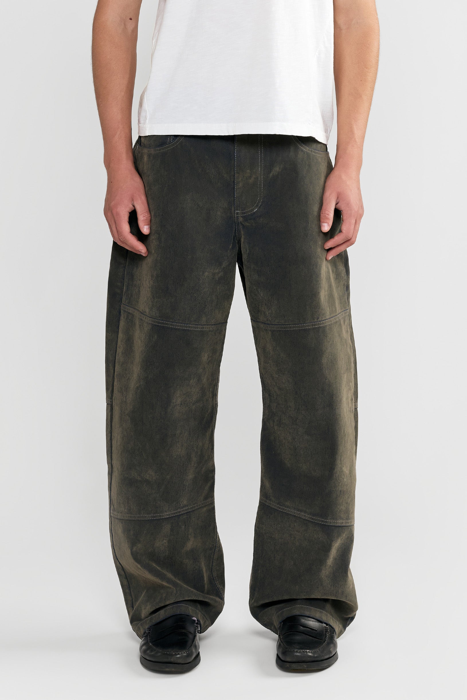 Velour Сoating Jeans Green