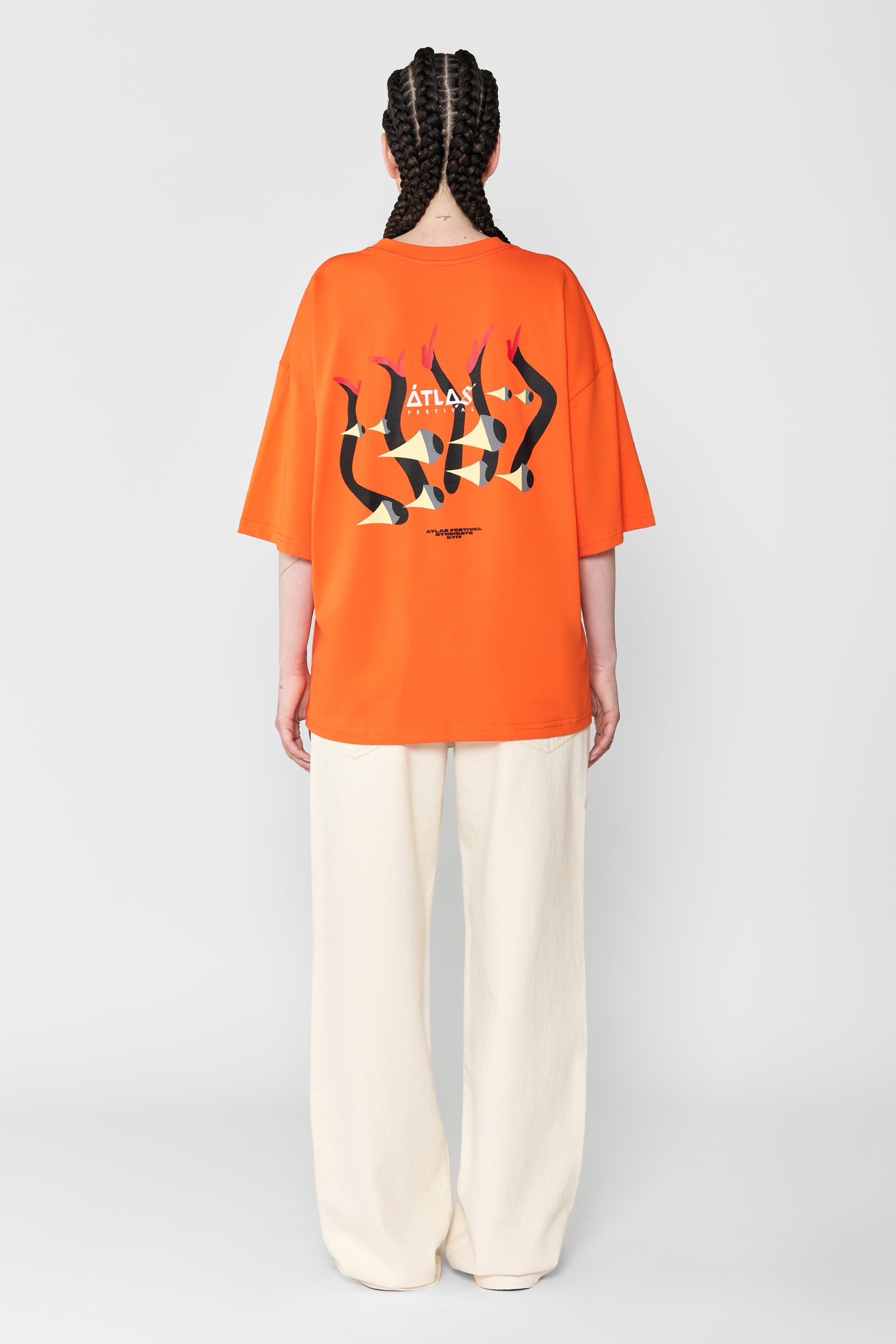 Sndct x Atlas Oversize T-shirt Orange
