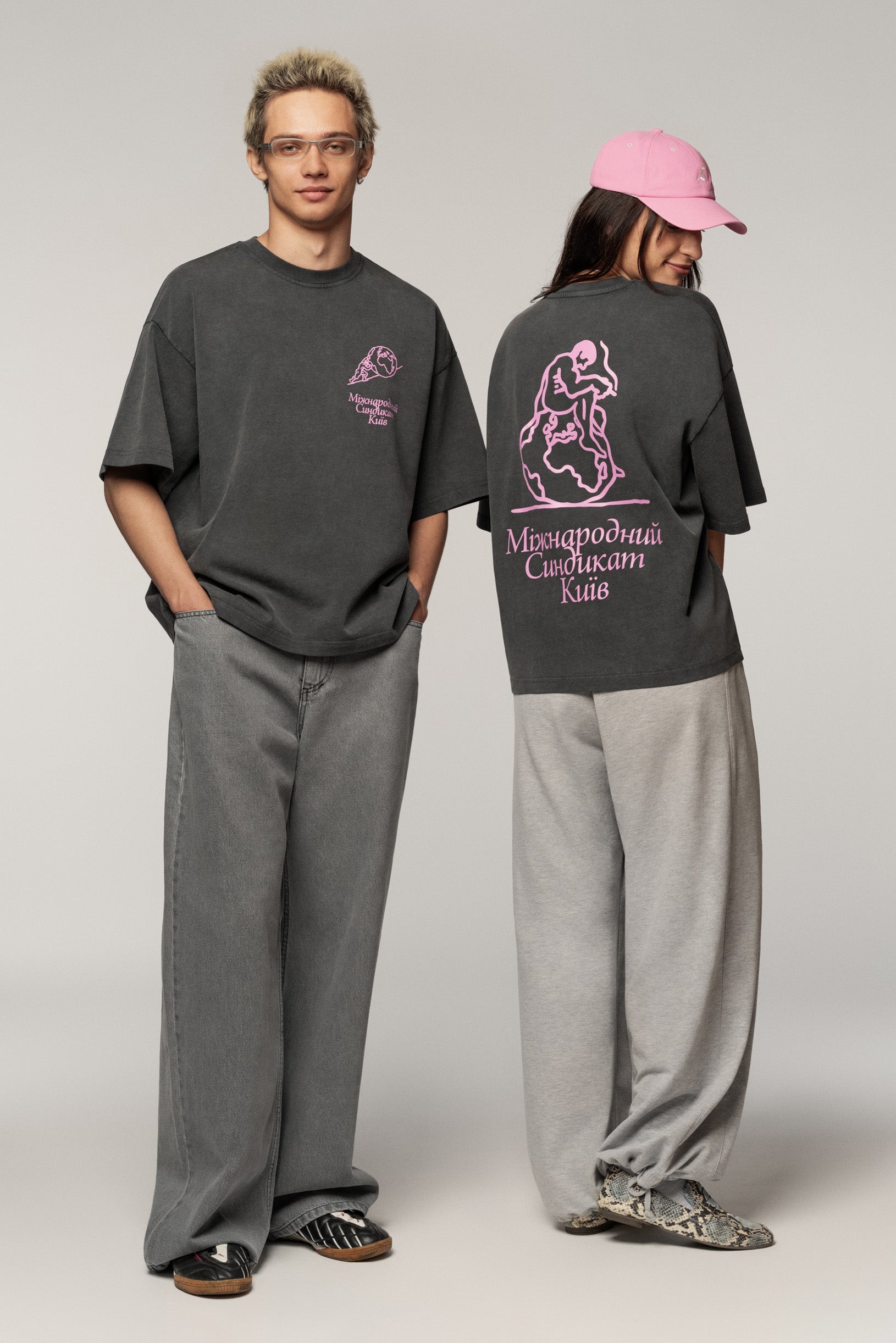 Sndct x Derega International T-shirt Grey
