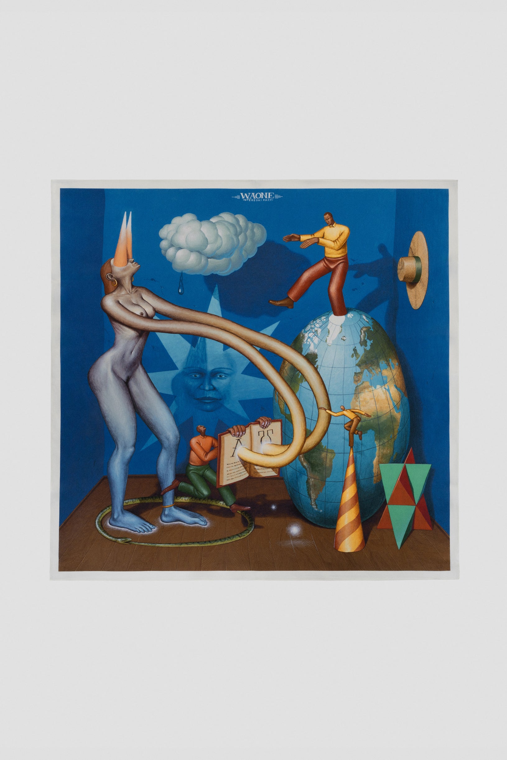 SNDCT x WAONE Imaginary Room pure silk scarf