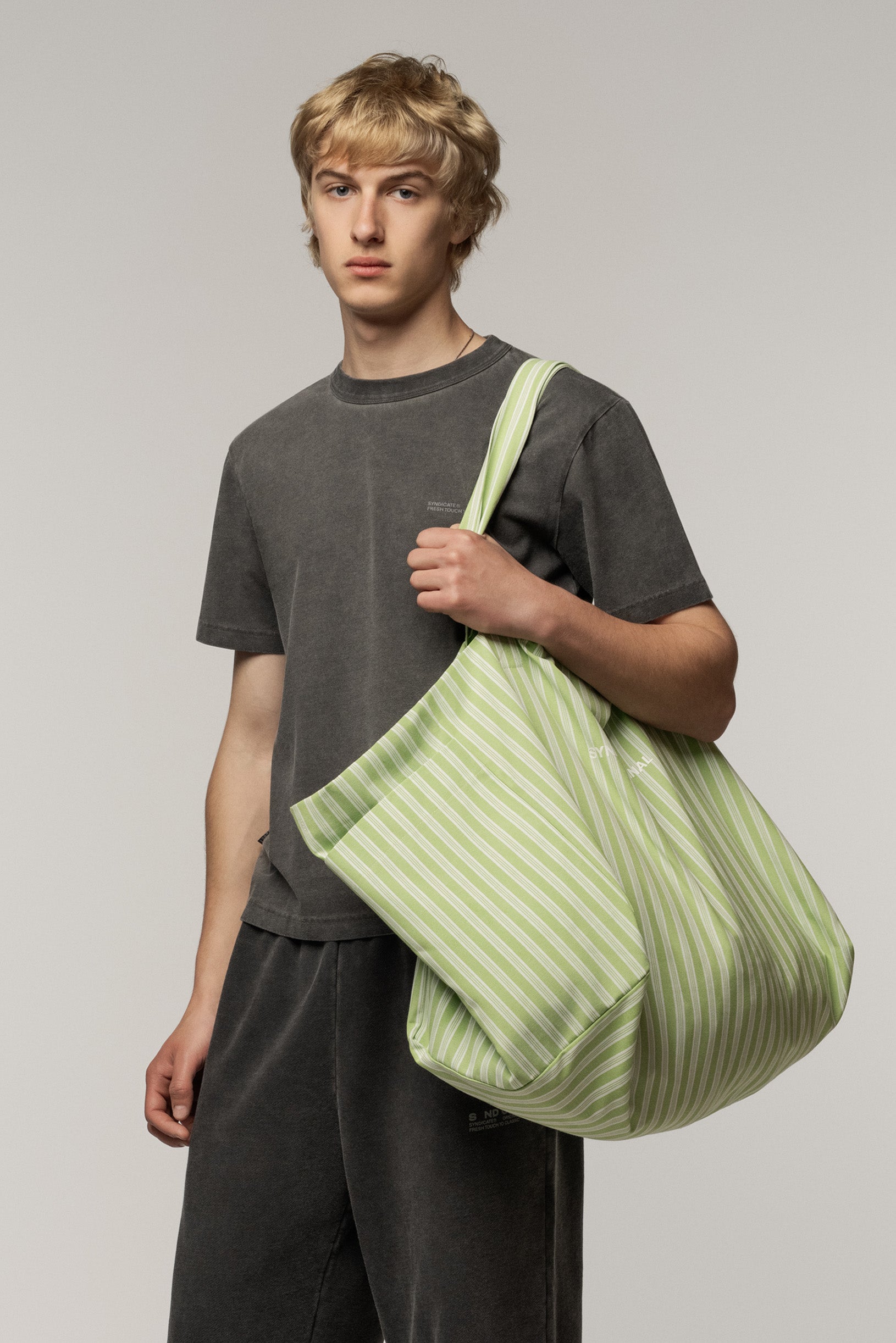 Shopper Bag Syndicate Green Stripe
