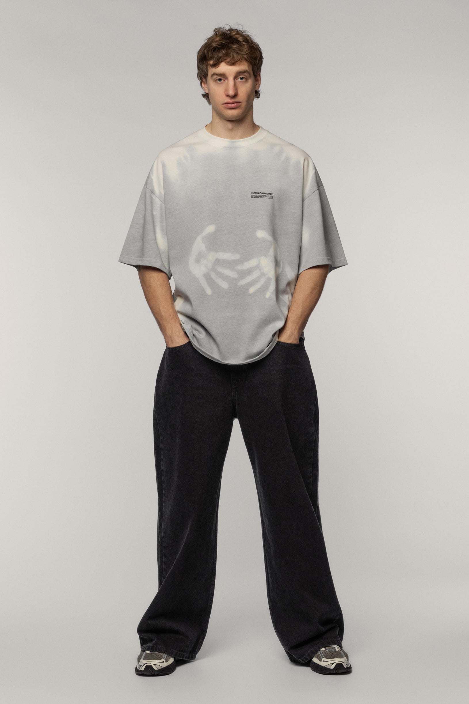 Футболка оверсайз сірого кольору Heat Reactive