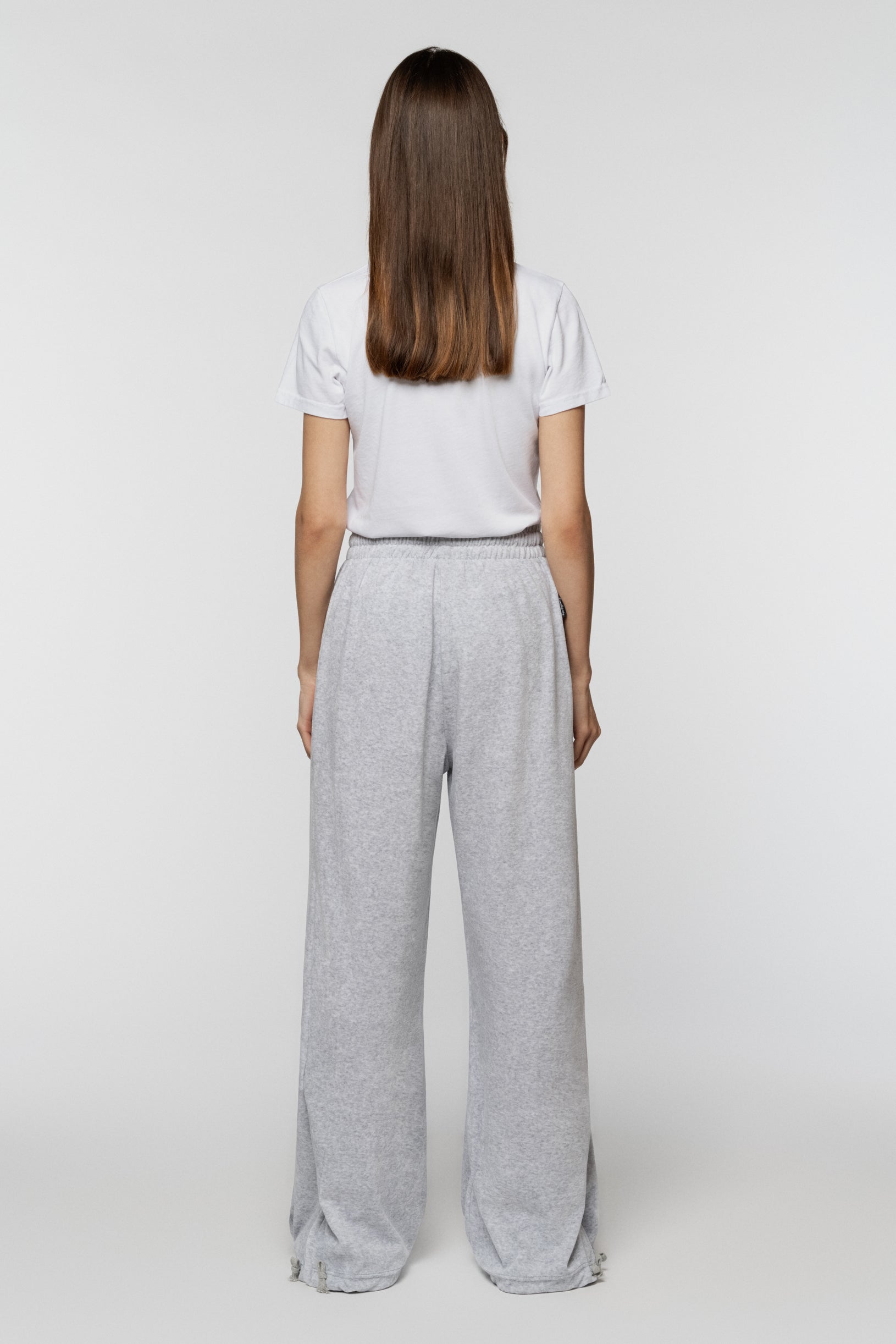 Velour Track Pants Heather Gray