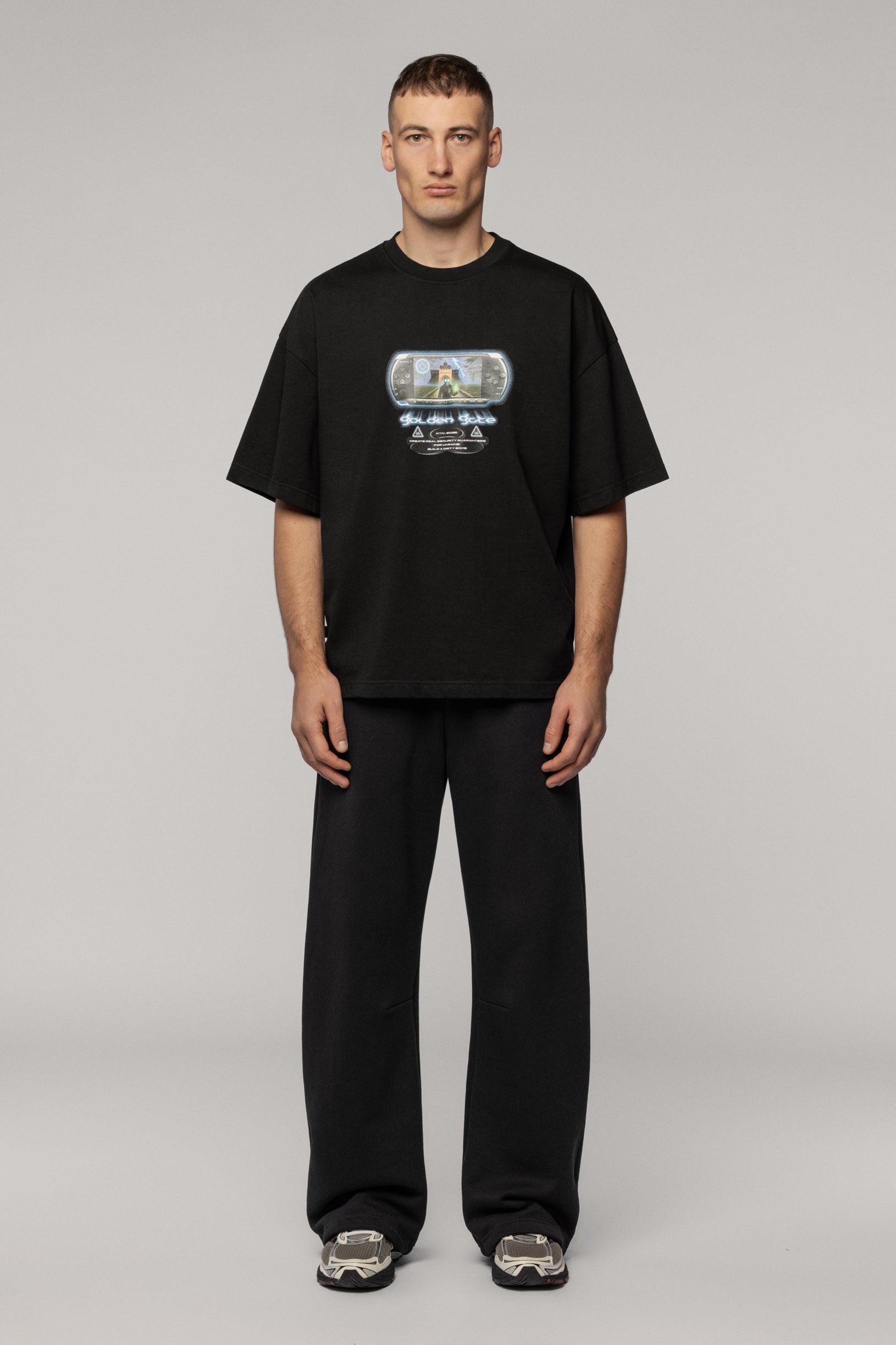 SNDCT x Old Dragon Чорна Оверсайз Футболка Nuke