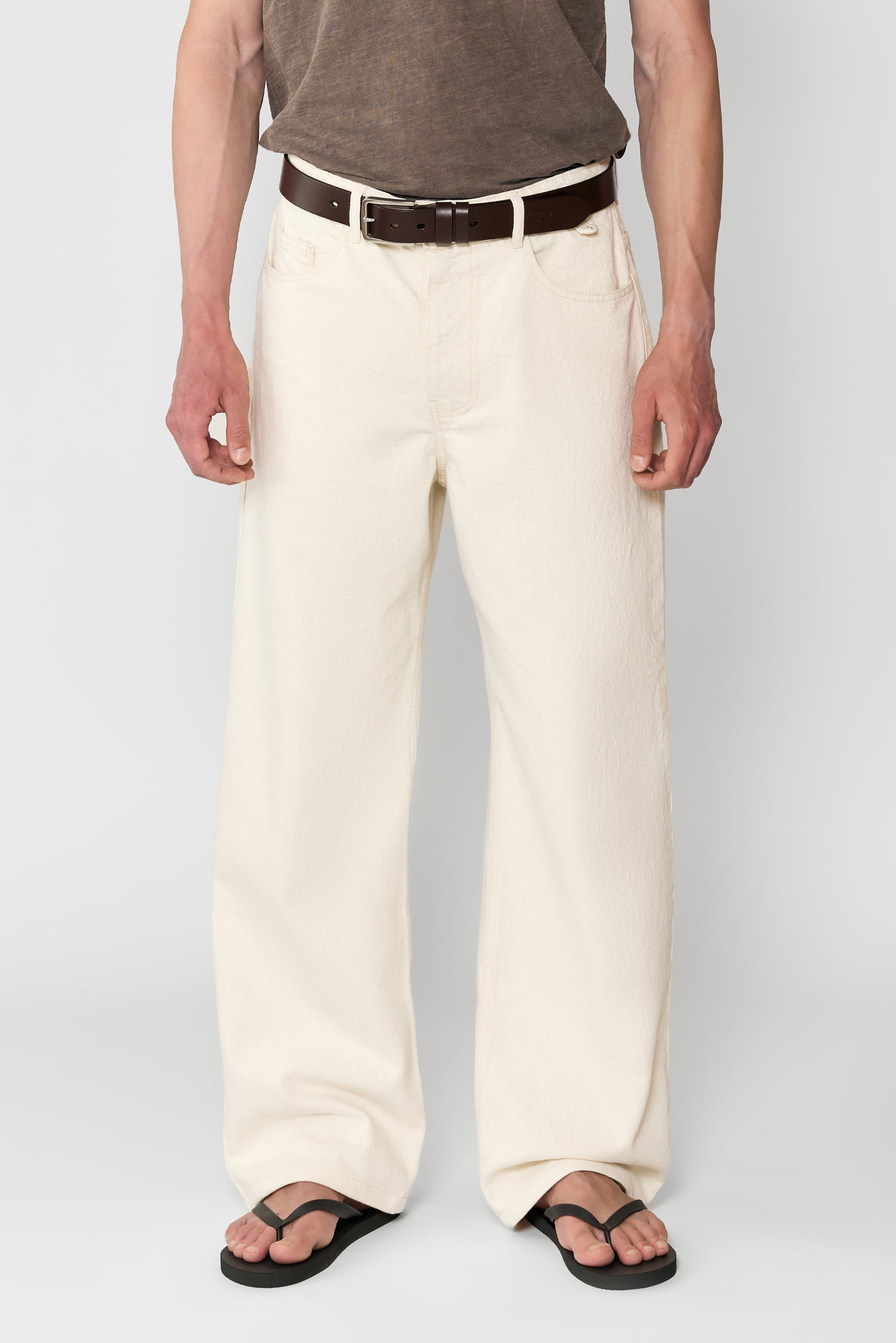 Straight Fit Jeans Ivory