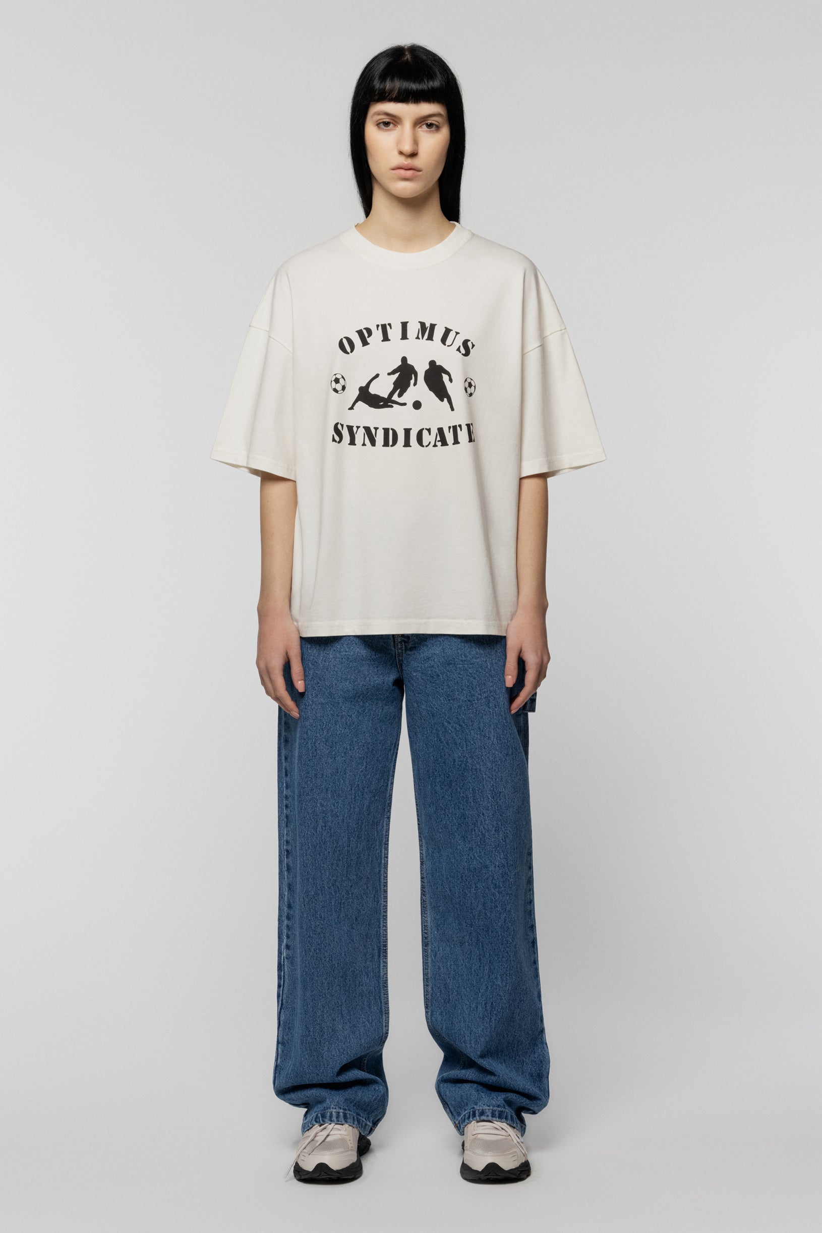 SNDCT х OG Football Oversized T-shirt Ivory