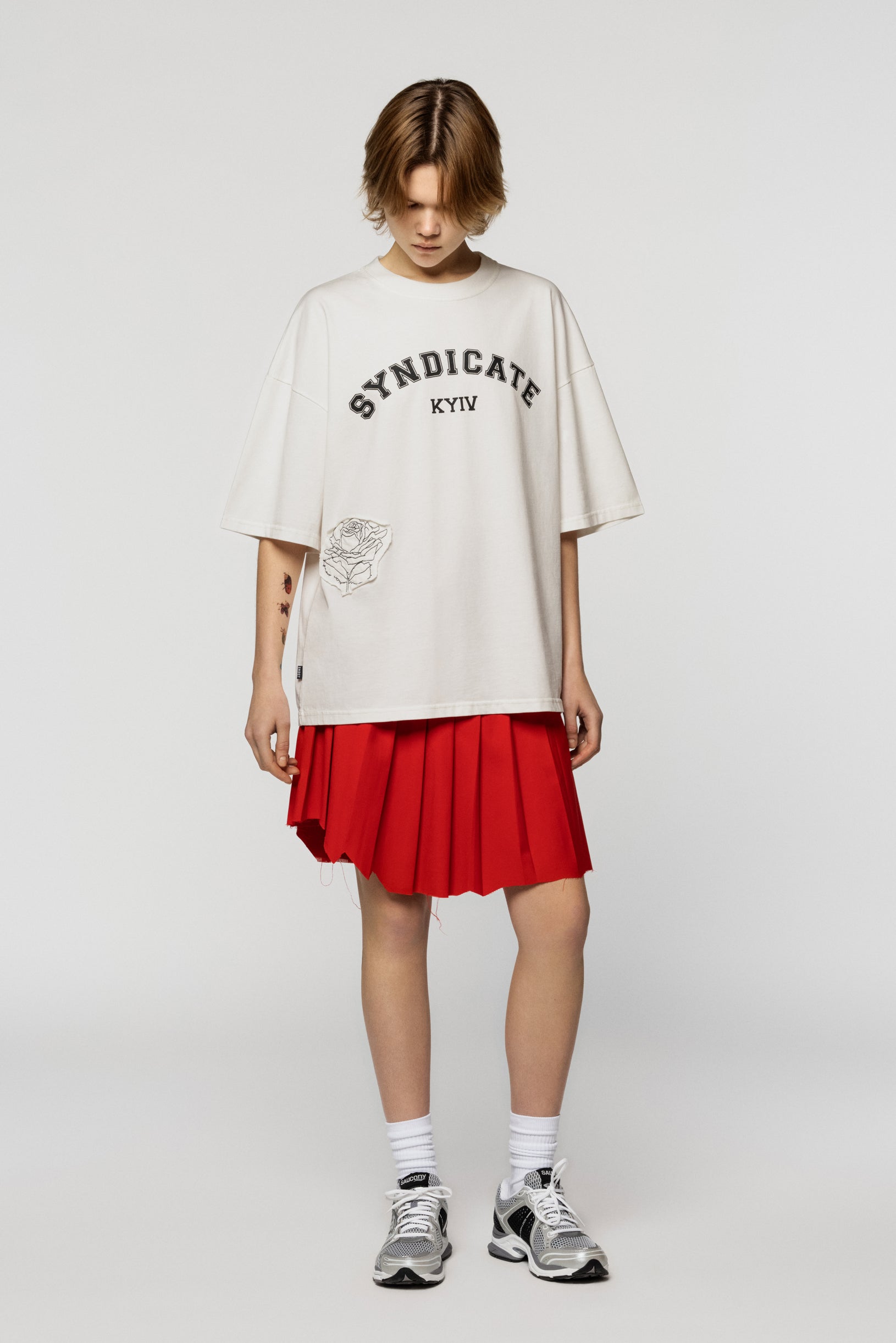 Rose Oversized T-shirt Ivory